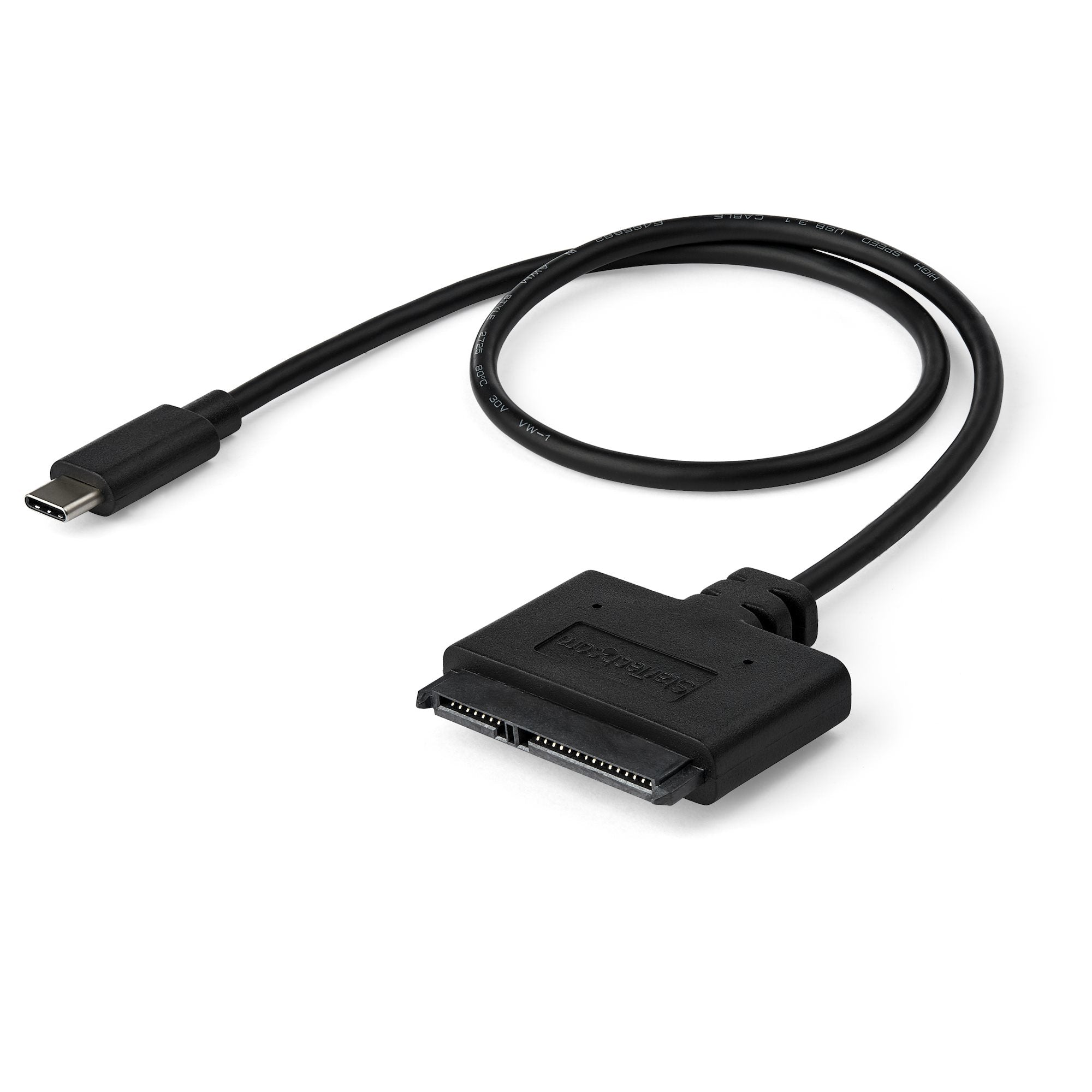 StarTech.com Adaptateur USB 3.1 (10 Gb/s) pour disque dur SATA III de 2,5" avec USB-C et UASP (USB31CSAT3CB) - Contrôleur de stockage - 2.5", 3.5" - SATA 6Gb/s - USB 3.1 (Gen 2) - noir