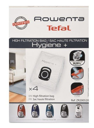 Sac de Rechange pour Aspirateur Sil.ex Rowenta, Tefal Hygiene + 19,5 x 27,5 cm (5 Unités)