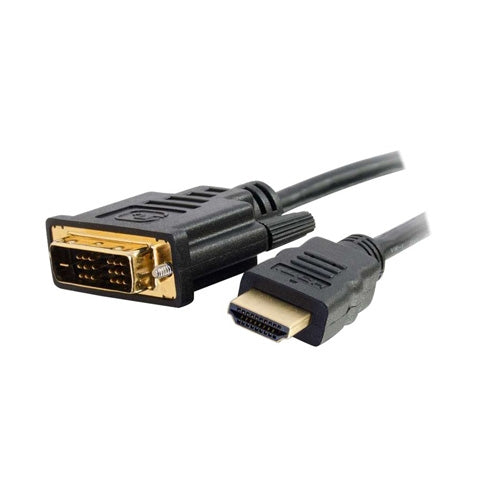 C2G Câble HDMI vers DVI de 2 m (6 pi) - Câble adaptateur HDMI vers DVI-D - 1080p - M/M - Câble adaptateur - DVI-D mâle pour HDMI mâle - 2 m - blindé - noir