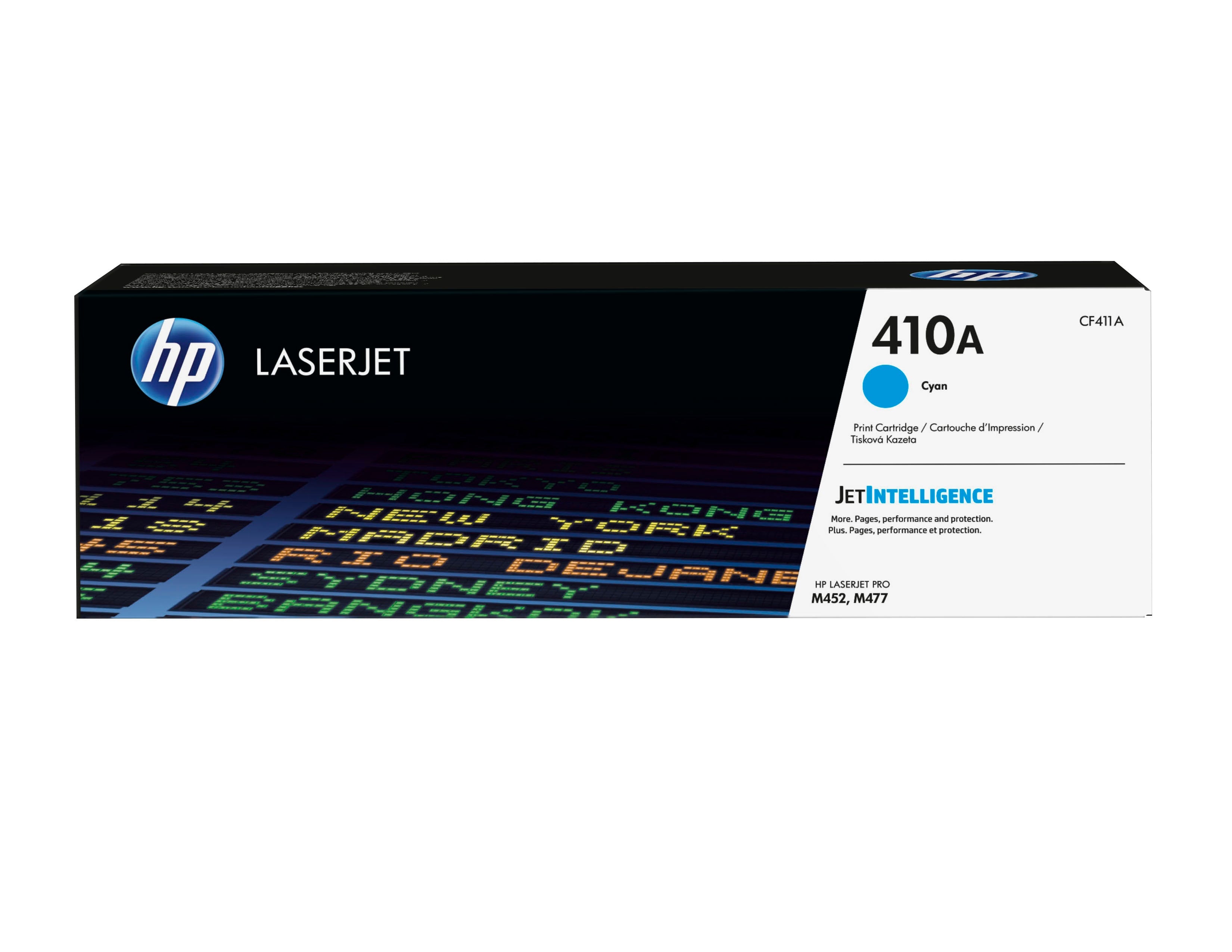 HP 410A - Cyan - original - LaserJet - cartouche de toner (CF411A) - pour Color LaserJet Pro M452, MFP M377, MFP M477