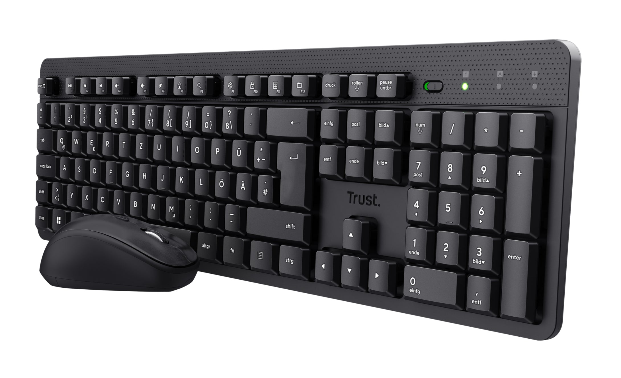 clavier et souris Trust 25356 Noir Espagnol Qwerty