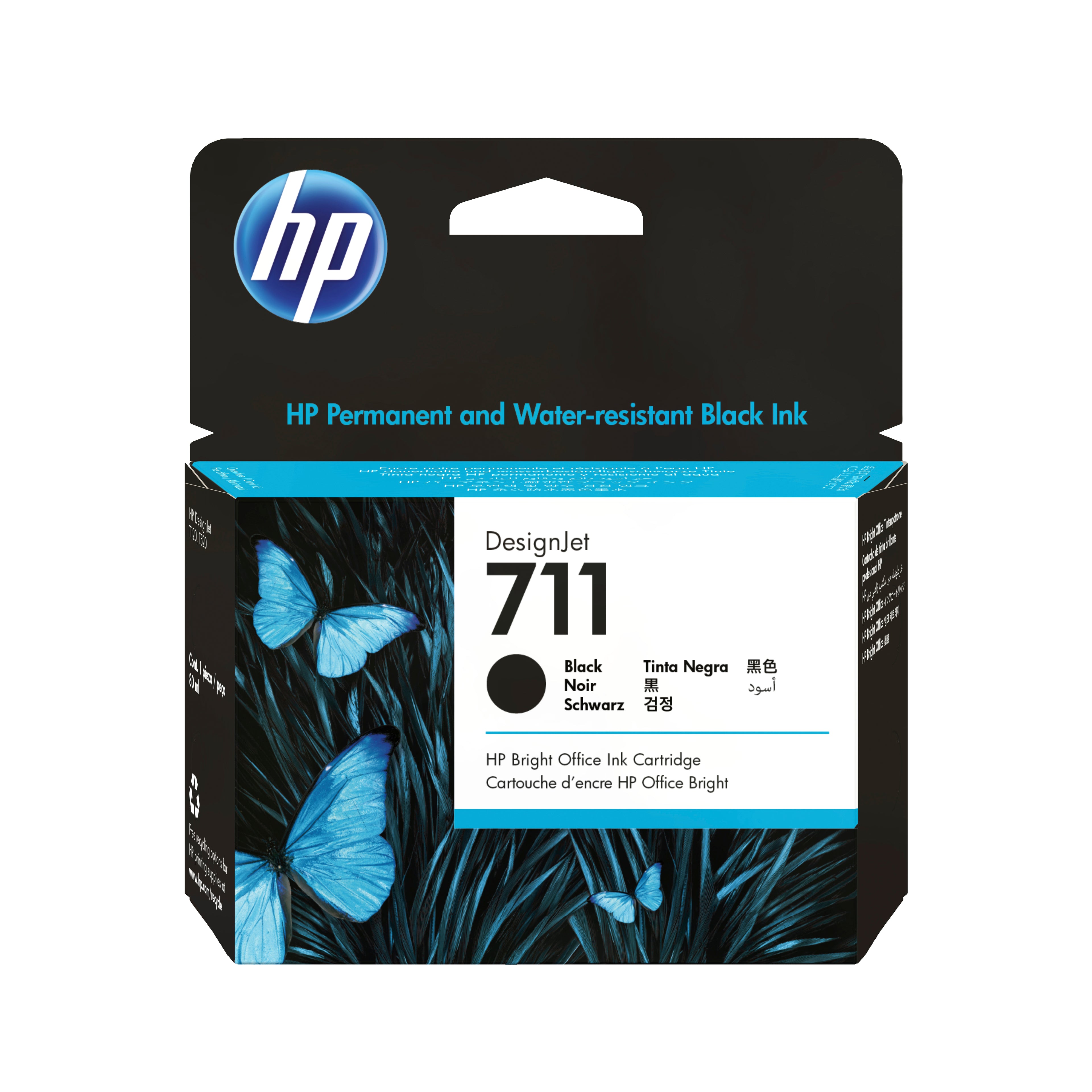 Cartouche d'encre originale HP HP 711 Noir
