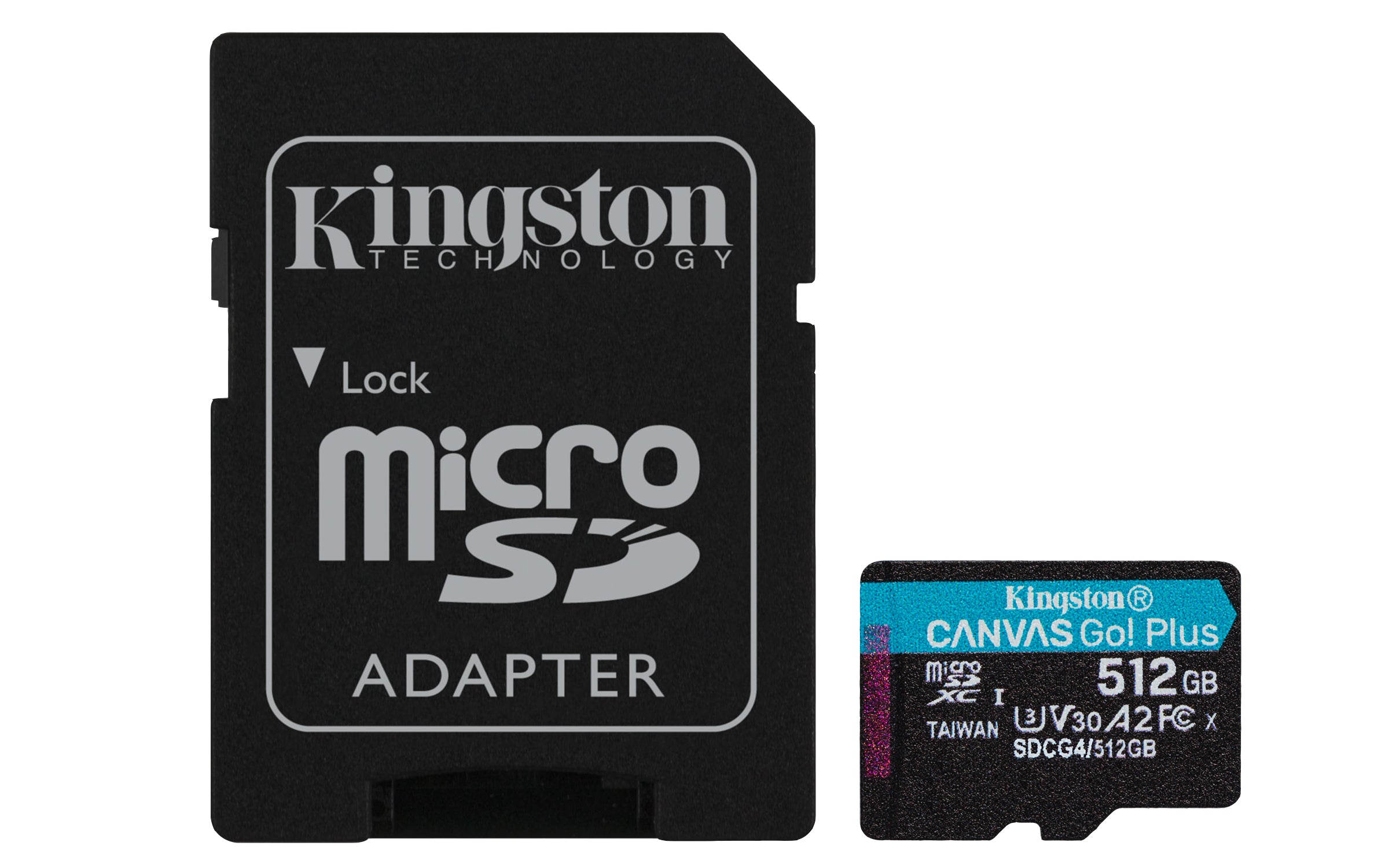 Carte Mémoire Micro SD avec Adaptateur Kingston CANVAS Go! Plus 512GB microSD XC 512 GB