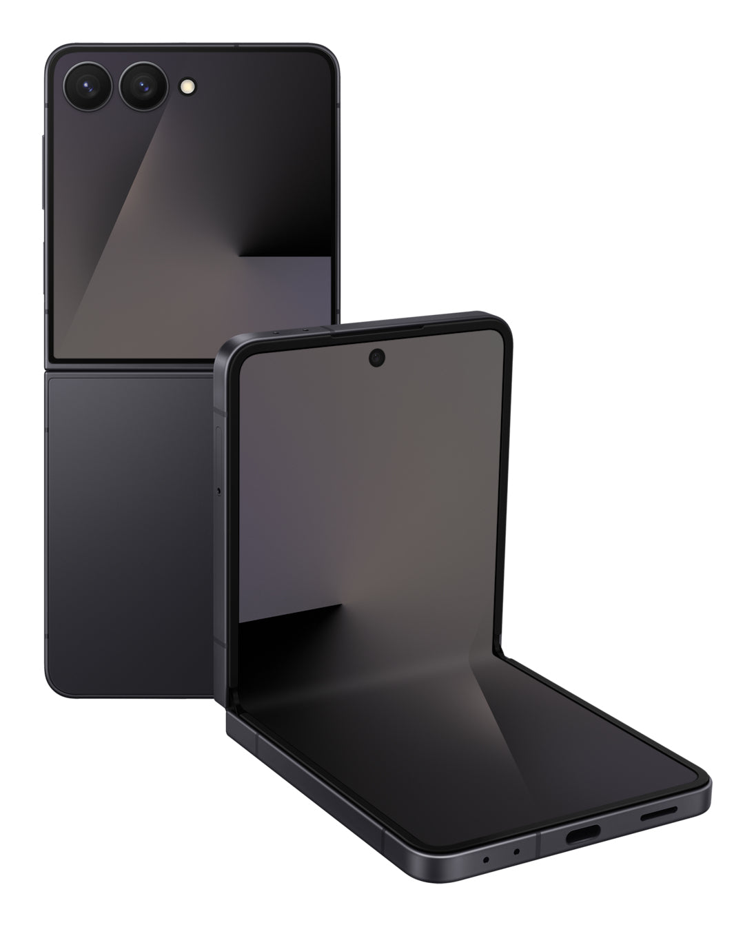 Samsung Galaxy Z Flip7 - 5G smartphone - double SIM - RAM 12 Go / Mémoire interne 256 Go - écran OEL - 6.9" - 2520 x 1080 pixels (120 Hz) - 2x caméras arrière 50 MP, 12 MP - front camera 10 MP - noir de jais