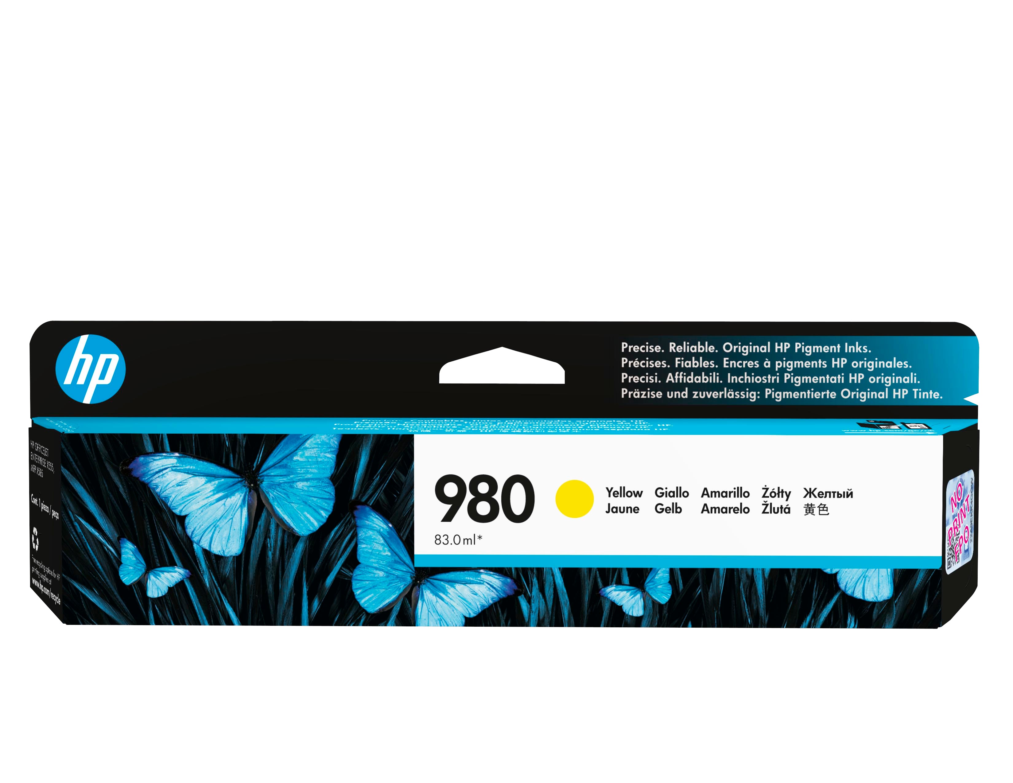 HP 980 - 86.5 ml - jaune - original - cartouche d'encre - pour Officejet Enterprise Color MFP X585, Officejet Enterprise Color Flow MFP X585