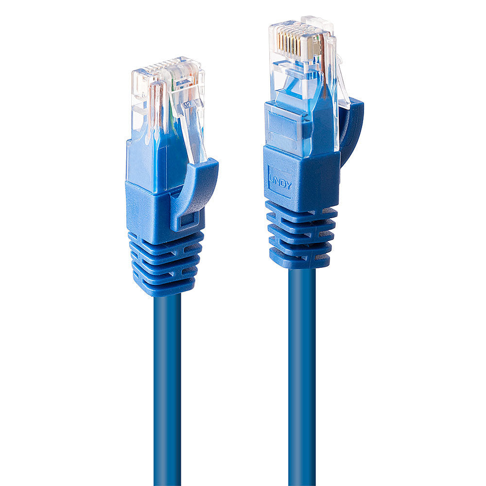 Câble Réseau Rigide UTP 6ème Catégorie LINDY 48022 Bleu 10 m 1 Unité