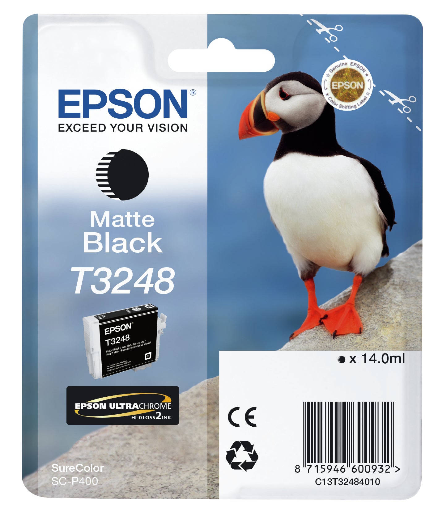 Epson T3248 - 14 ml - noir mat - original - cartouche d'encre - pour SureColor P400, SC-P400