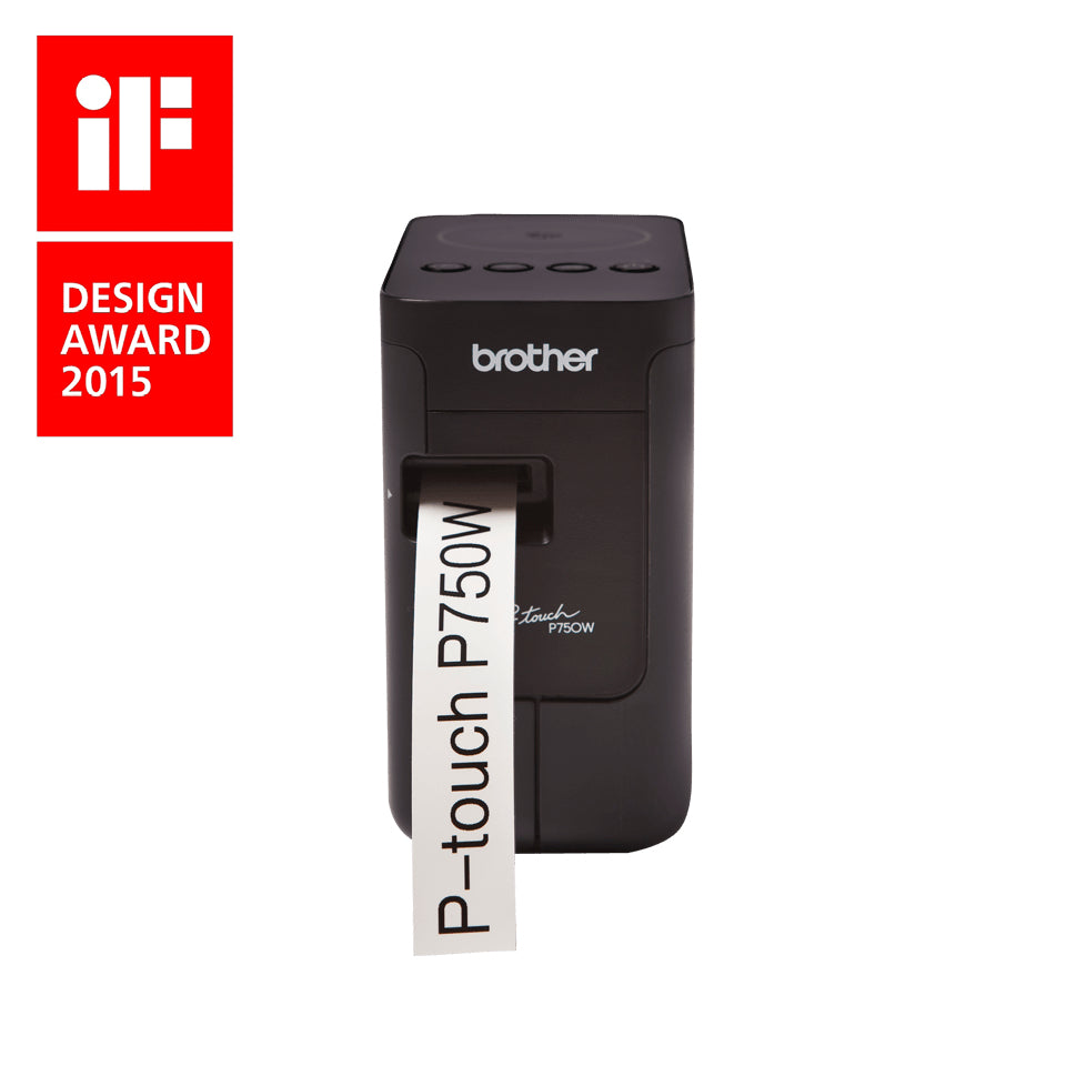 Brother P-Touch PT-P750W - Imprimante d'étiquettes - transfert thermique - Rouleau (2,4 cm) - jusqu'à 30 mm/sec - USB 2.0, Wi-Fi(n), NFC - outil de coupe