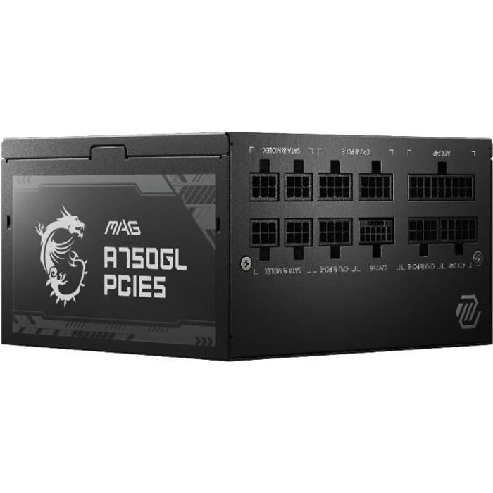 Alimentation ATX MSI Mag A750GL PCIe5 - 750W (Noir)