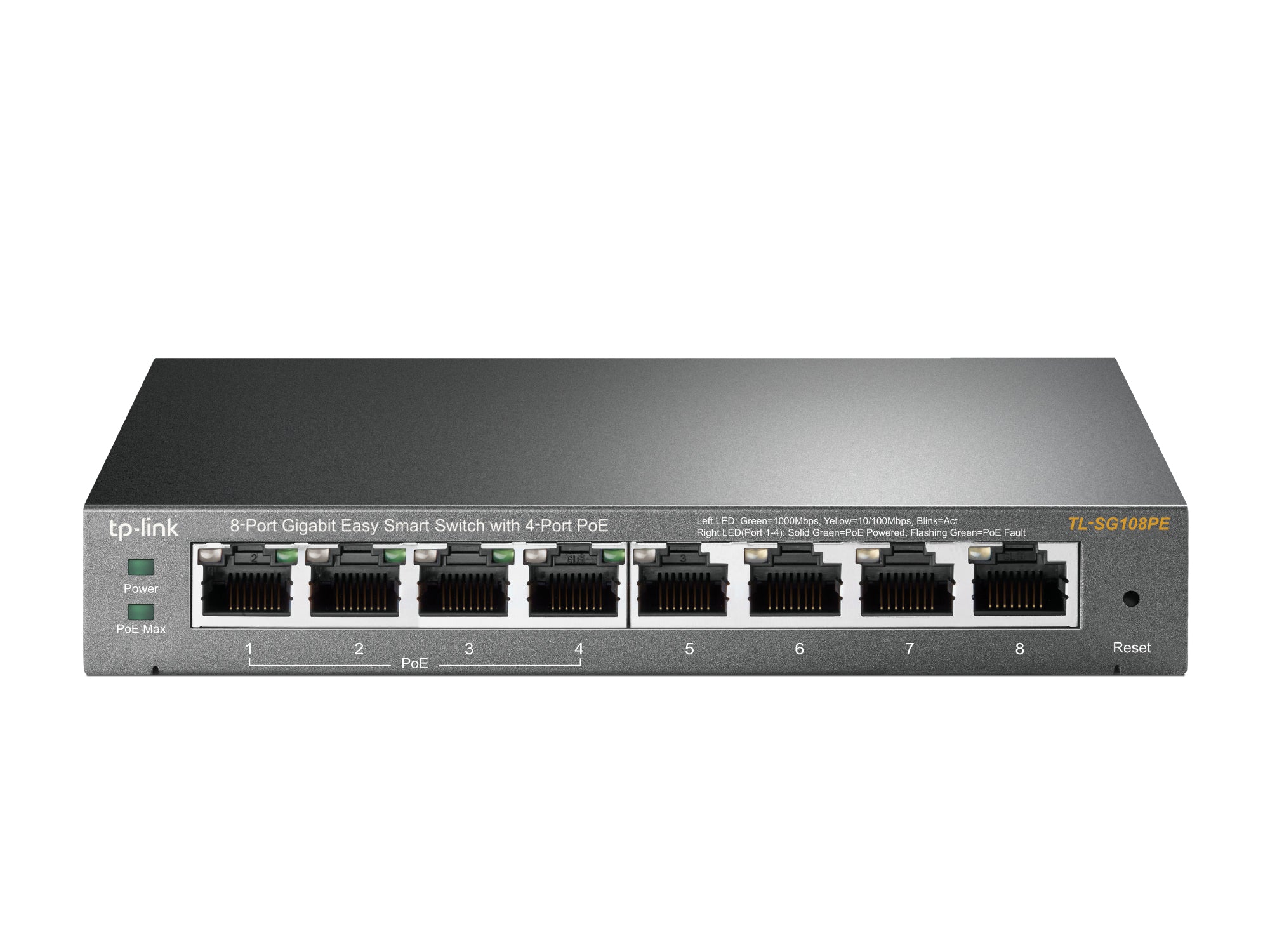 Switch réseau ethernet Gigabit TP-Link TL-SG108PE - 8 ports dont 4x PoE