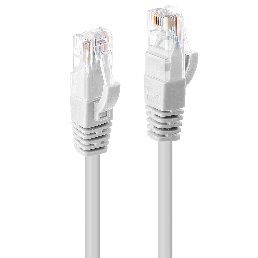 Câble Réseau Rigide UTP 6ème Catégorie LINDY 48098 Blanc 15 m 1 Unité