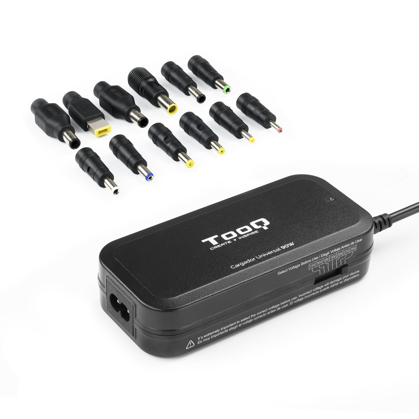Chargeur d'ordinateur portable TooQ TQLC-90BS02M 90W Noir 90 W