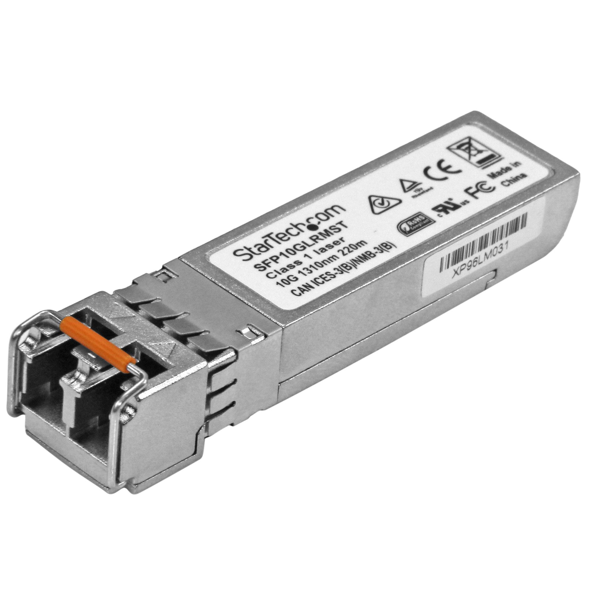 StarTech.com Module de transceiver SFP+ à fibre optique 10 Gigabit - Compatible Cisco SFP-10G-LRM - Multimode LC - 220 m - Module transmetteur SFP+ (équivalent à : Cisco SFP-10G-LRM) - 10GbE - 10GBase-LRM - LC multi-mode - jusqu'à 220 m - 1310 nm