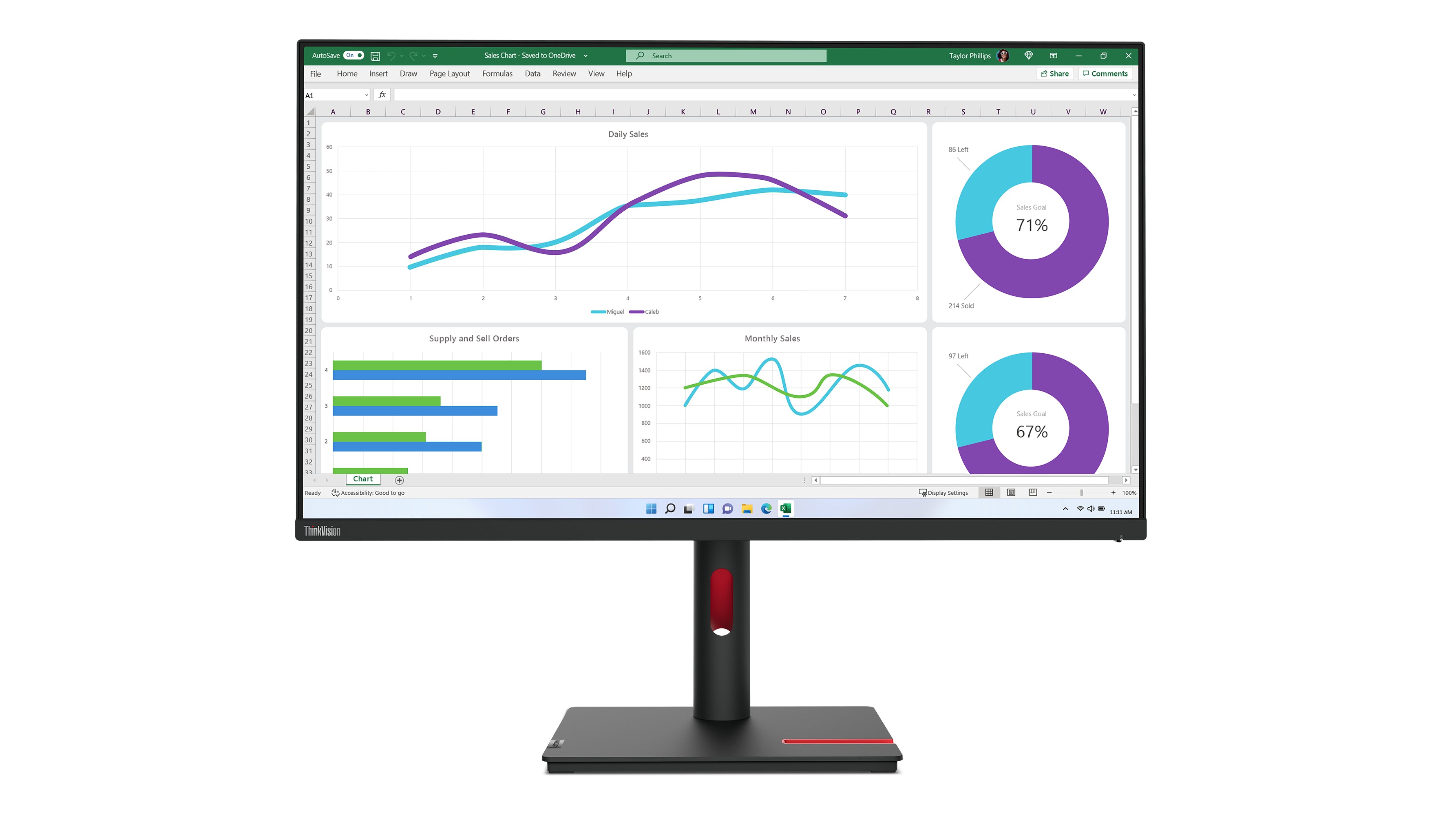 Écran Lenovo ThinkVision T32h-30 32" LED 60 Hz