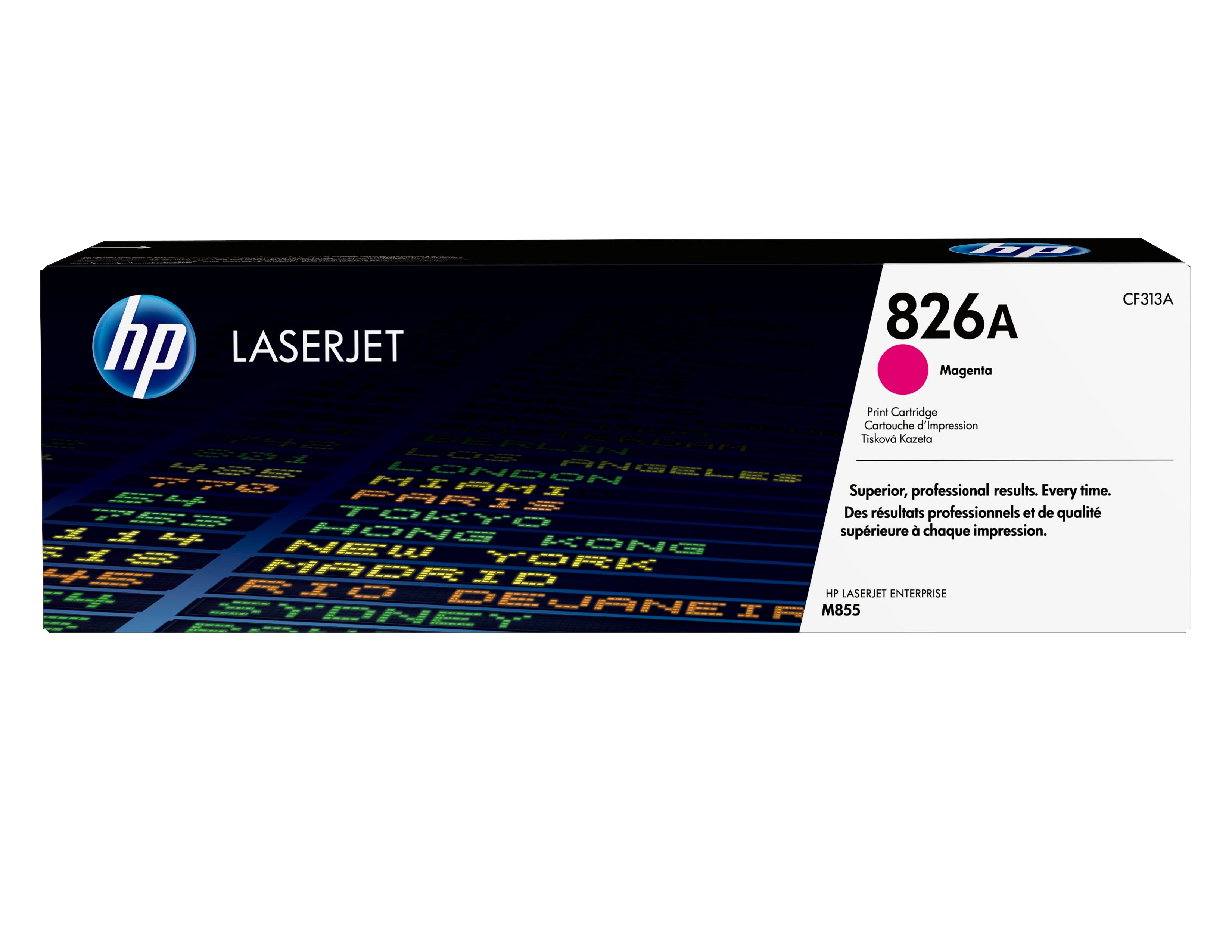 HP 826A - Magenta - original - LaserJet - cartouche de toner (CF313A) - pour Color LaserJet Enterprise M855dn, M855x+, M855x+ NFC/Wireless direct, M855xh