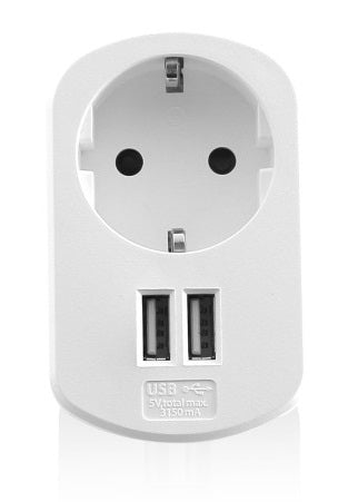 Prise Murale avec 2 Ports USB Ewent EW1211 3,1 A