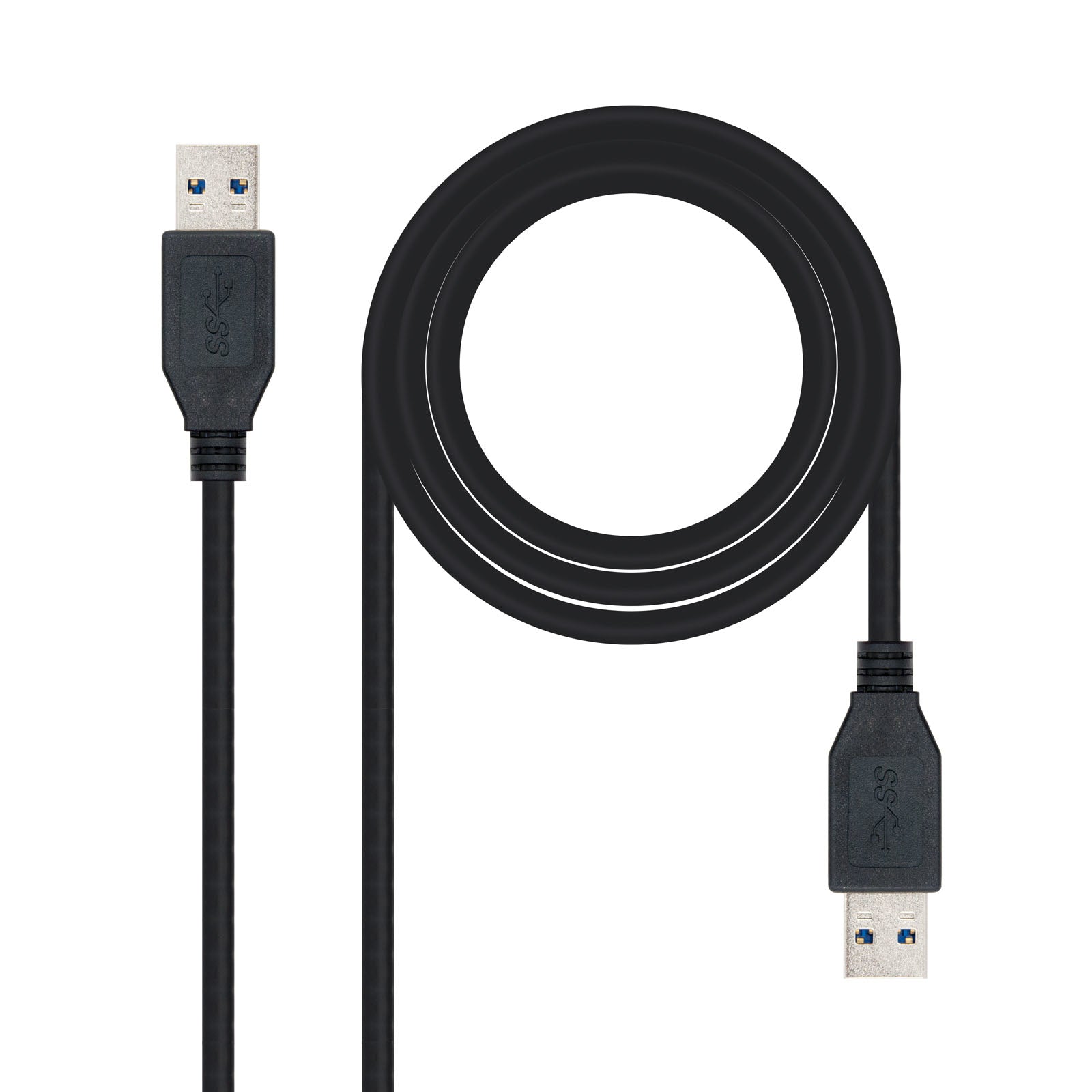 Câble USB 3.0 A vers USB A NANOCABLE 10.01.1002-BK Noir 2 m