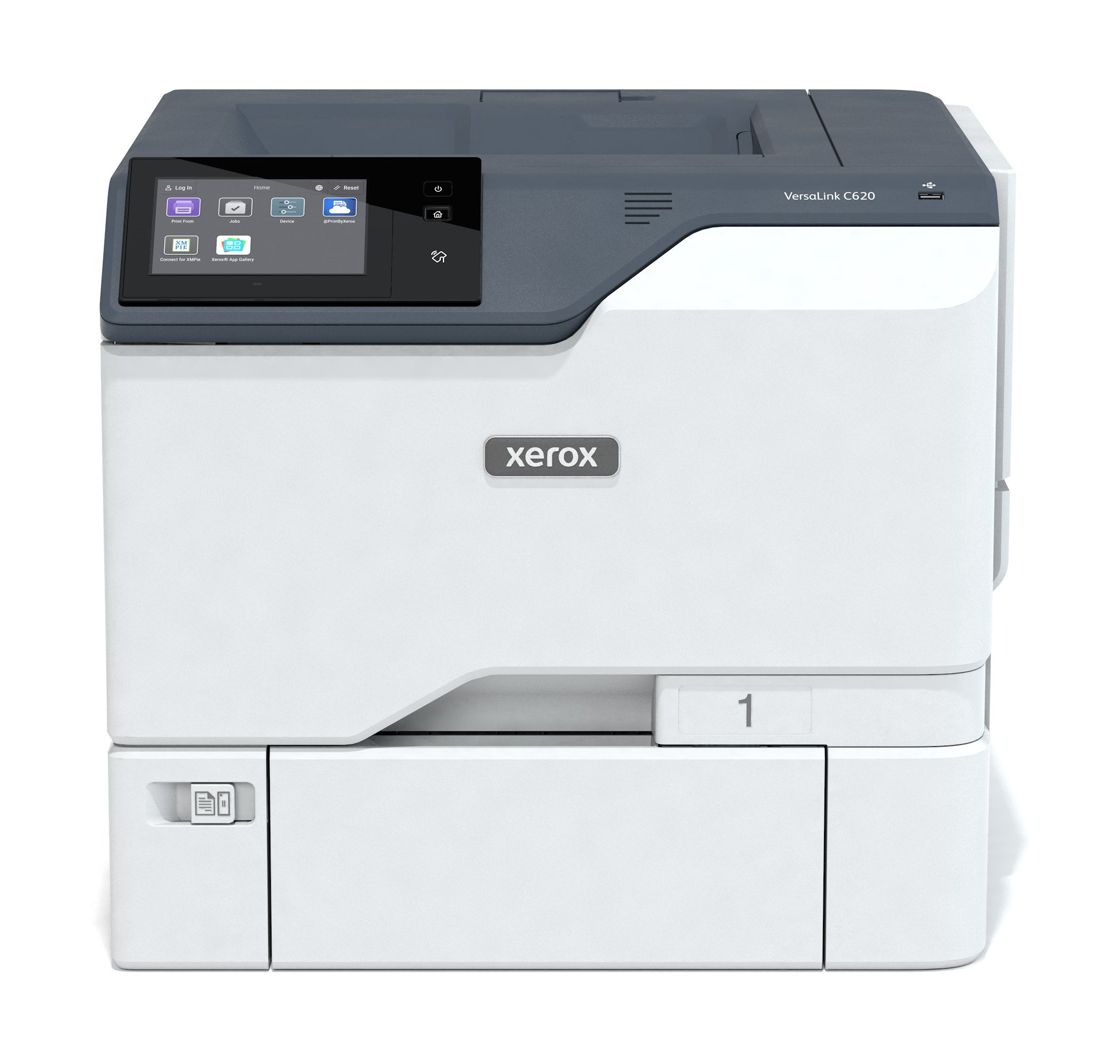 Xerox VersaLink C620V_DN - Imprimante - couleur - Recto-verso - laser - A4/Legal - 1200 x 1200 ppp - jusqu'à 50 ppm (mono) / jusqu'à 50 ppm (couleur) - capacité : 650 feuilles - Gigabit LAN, USB 2.0, NFC, hôte USB - programme de retours Green World Allian