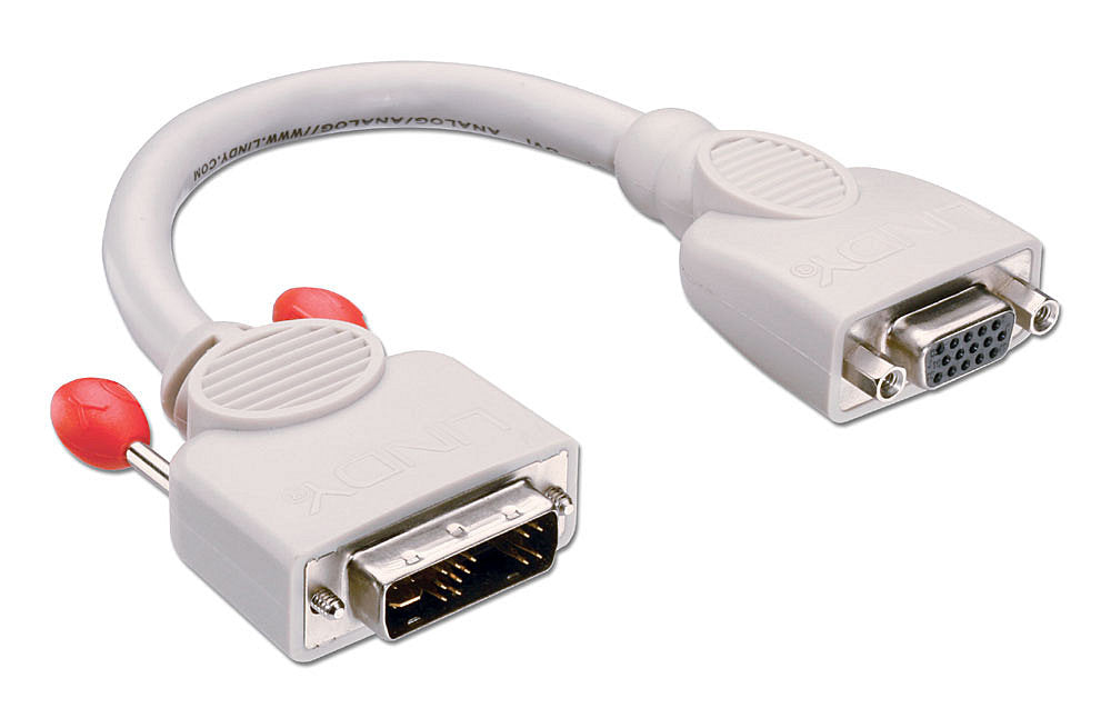 Adaptateur DVI LINDY 41222 Gris Blanc