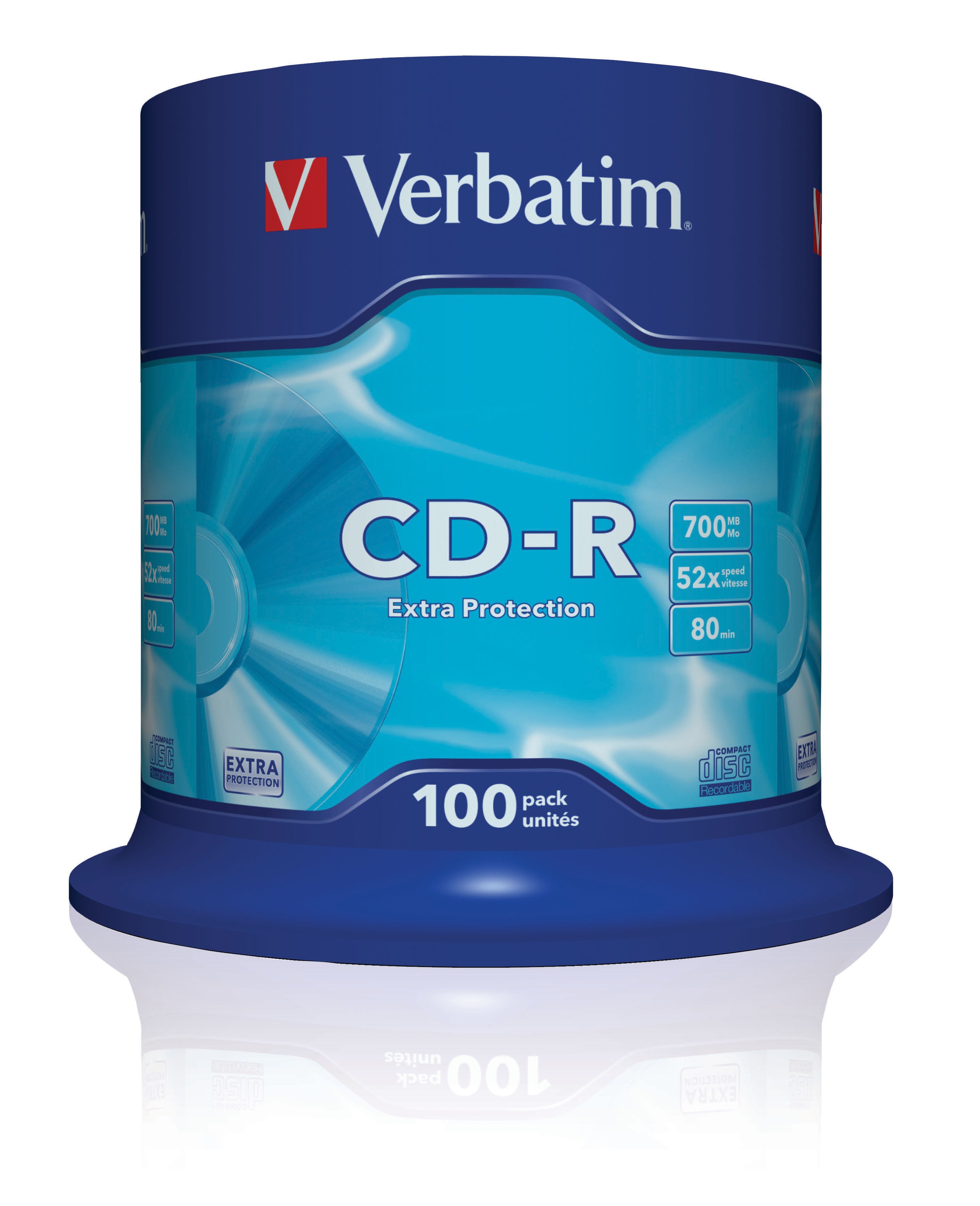 Verbatim datalife - 100 x cd-r 700 mo ( 80 min ) 48x - spindle - support de stockage