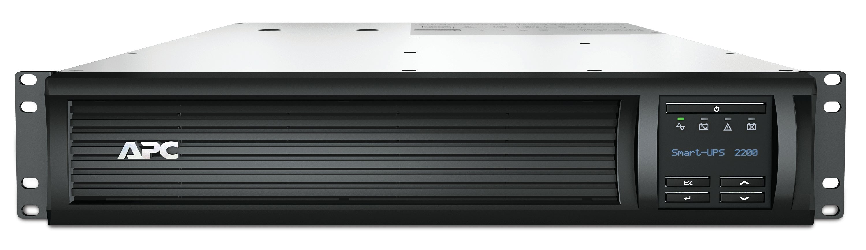 APC Smart-UPS 2200VA LCD RM - Onduleur (rack-montable) - CA 230 V - 1980 Watt - 2200 VA - Ethernet, RS-232, USB - connecteurs de sortie : 9 - 2U - avec APC UPS Network Management Card - pour P/N: AR3103SP, AR3106SP, AR4024SP, AR4024SPX429, AR4024SPX431, A