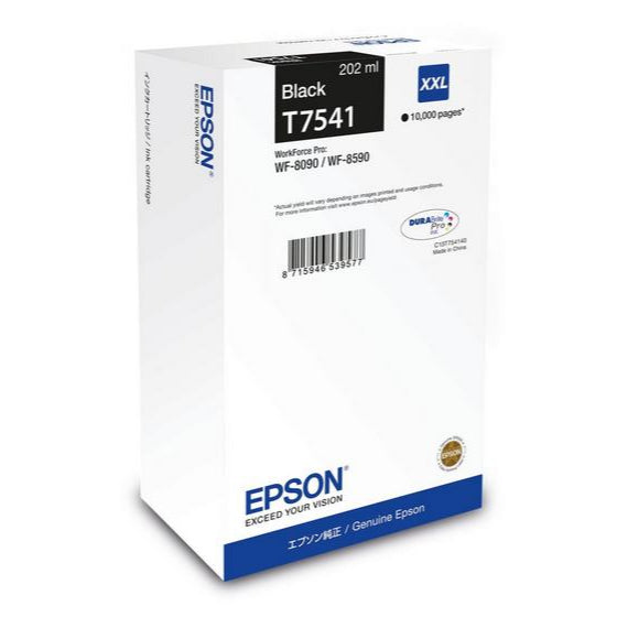 Epson T7541 - 202 ml - taille XXL - noir - original - cartouche d'encre - pour WorkForce Pro WF-8090, WF-8590