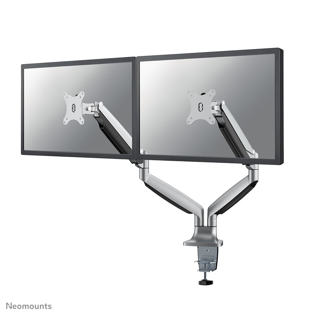 Neomounts NM-D750D - Kit de montage - pleine action - pour 2 écrans LCD - argent - Taille d'écran : 10"-32" - pinces montables, oeillet, montrable sur bureau