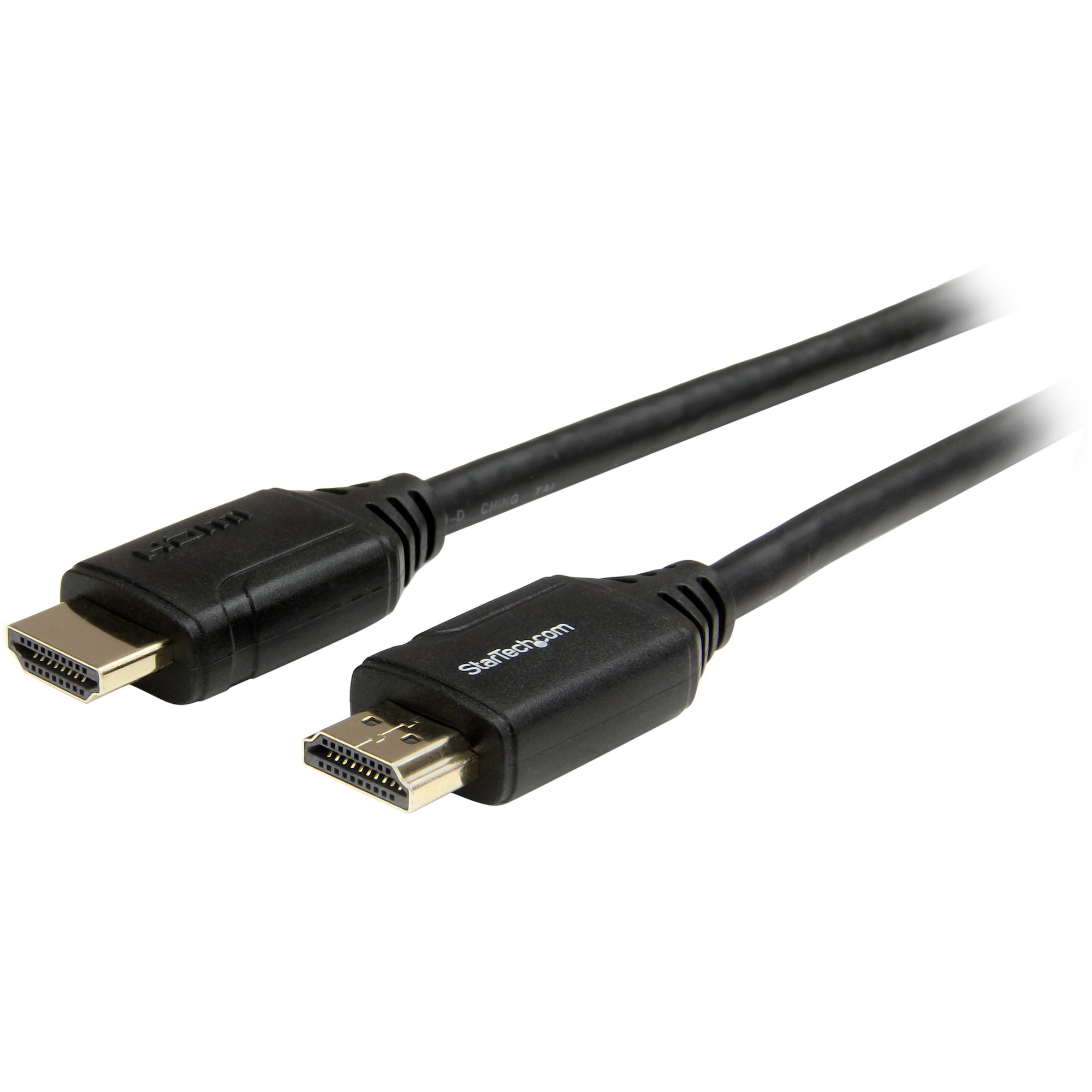 StarTech.com Câble HDMI grande vitesse haute qualité avec Ethernet de 2 m - Cordon HDMI vers HDMI - Câble HDMI 2.0 - 4K 60 Hz (HDMM2MP) - Câble HDMI avec Ethernet - HDMI mâle pour HDMI mâle - 2 m - noir - pour P/N: EXTEND-HDMI-4K40C6P1, KITBXAVHDPEU, KITB