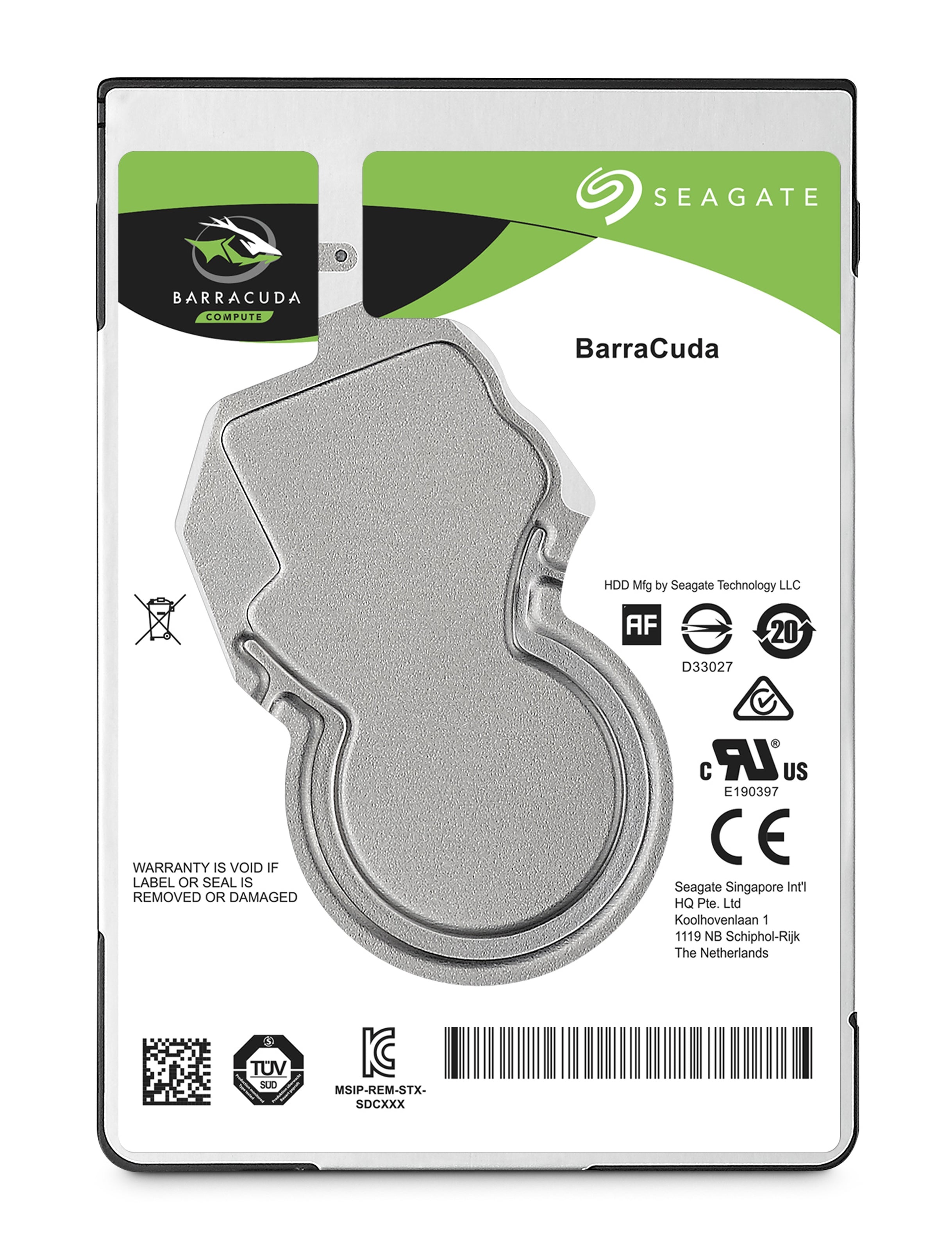 Seagate Guardian BarraCuda ST5000LM000 - Disque dur - 5 To - interne - 2.5" - SATA 6Gb/s - 5400 tours/min - mémoire tampon : 128 Mo