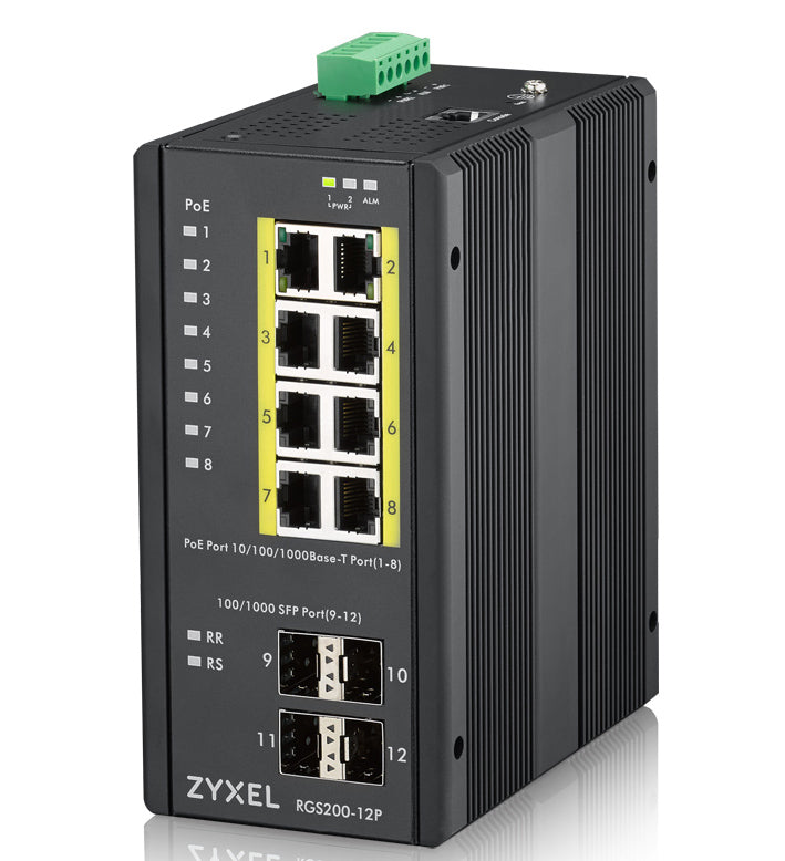 Switch ZyXEL RGS200-12P Noir 240 W
