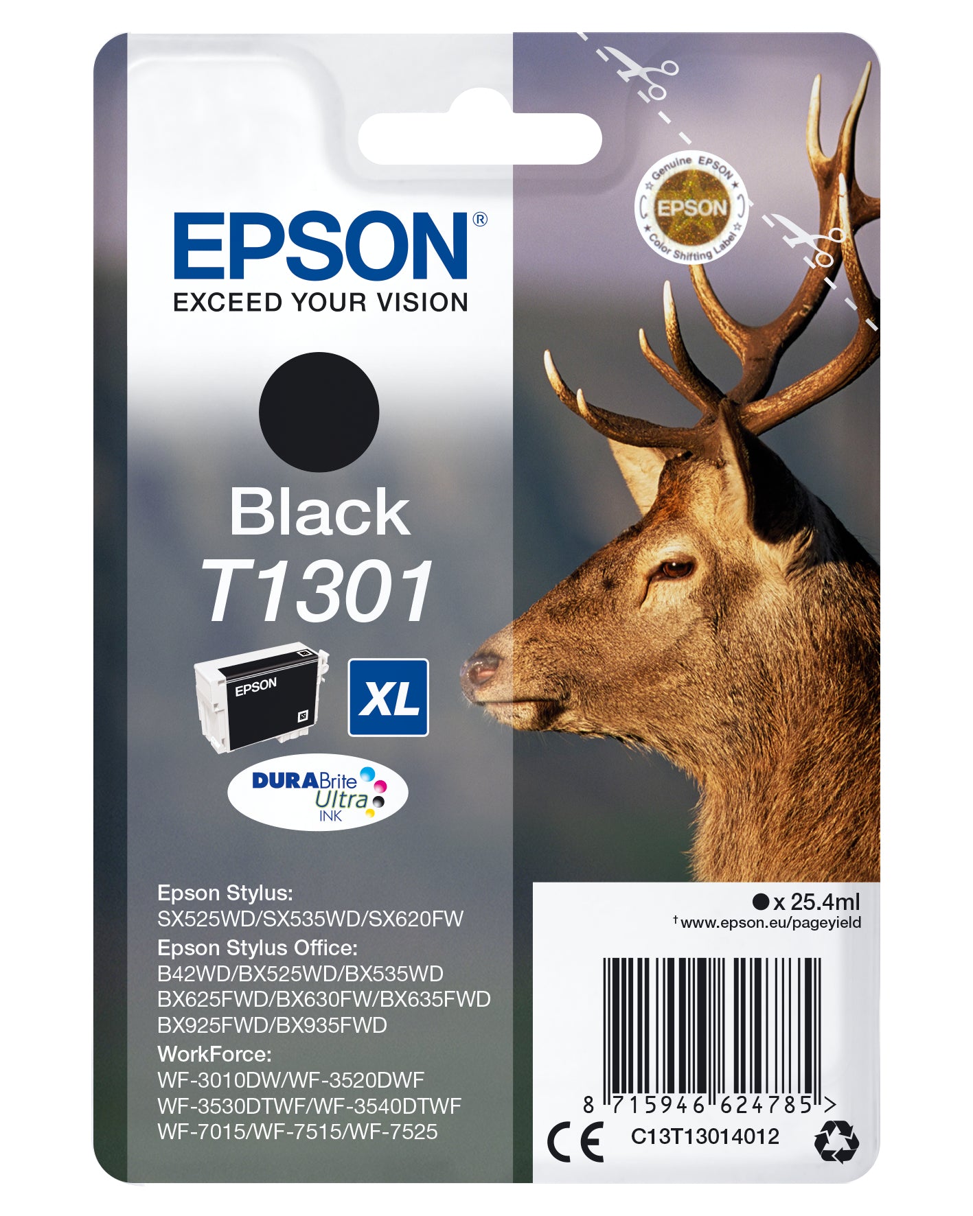 Cartouche d'encre originale Epson C13T13014012 Noir