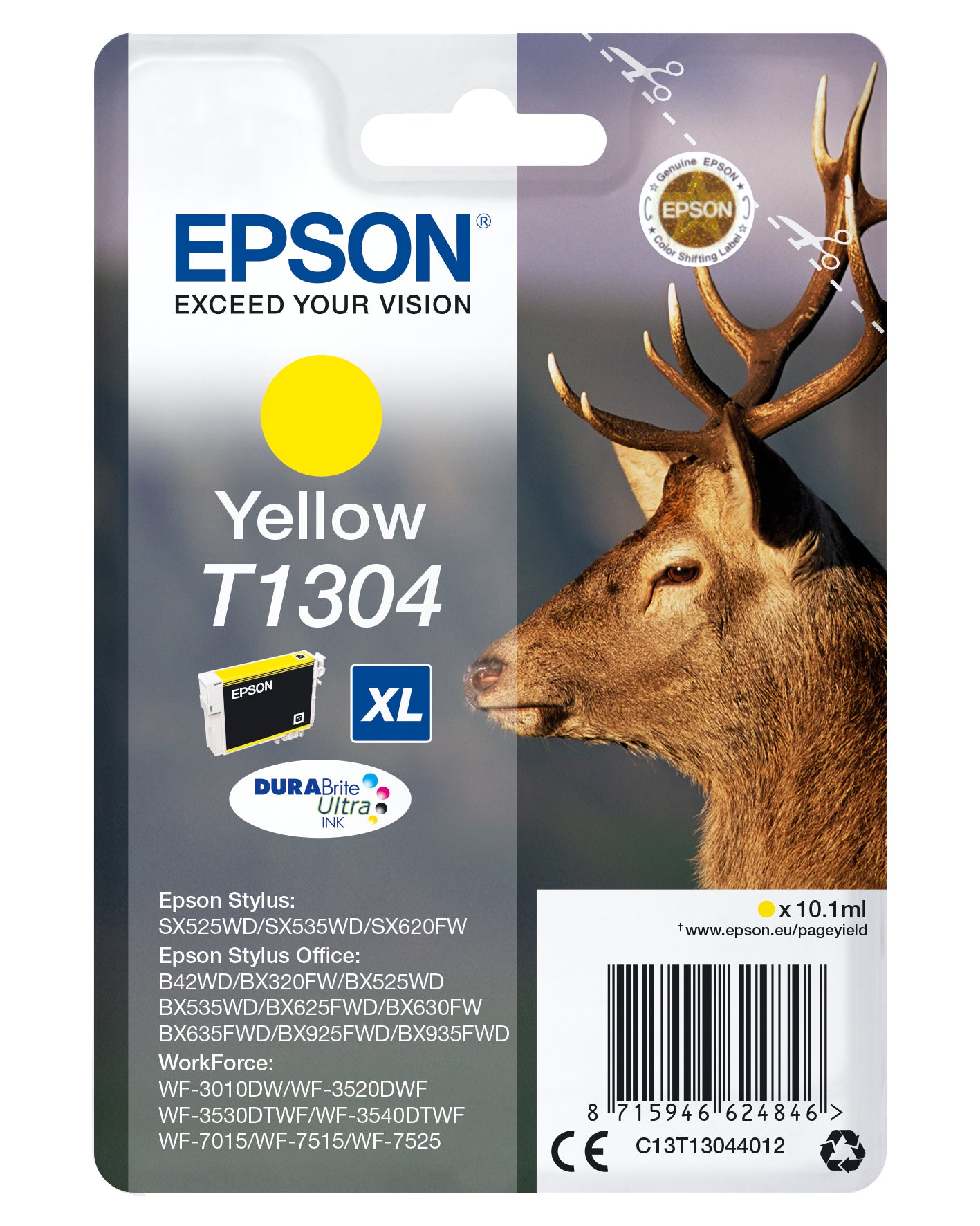 Cartouche d'encre originale Epson T1304 Jaune