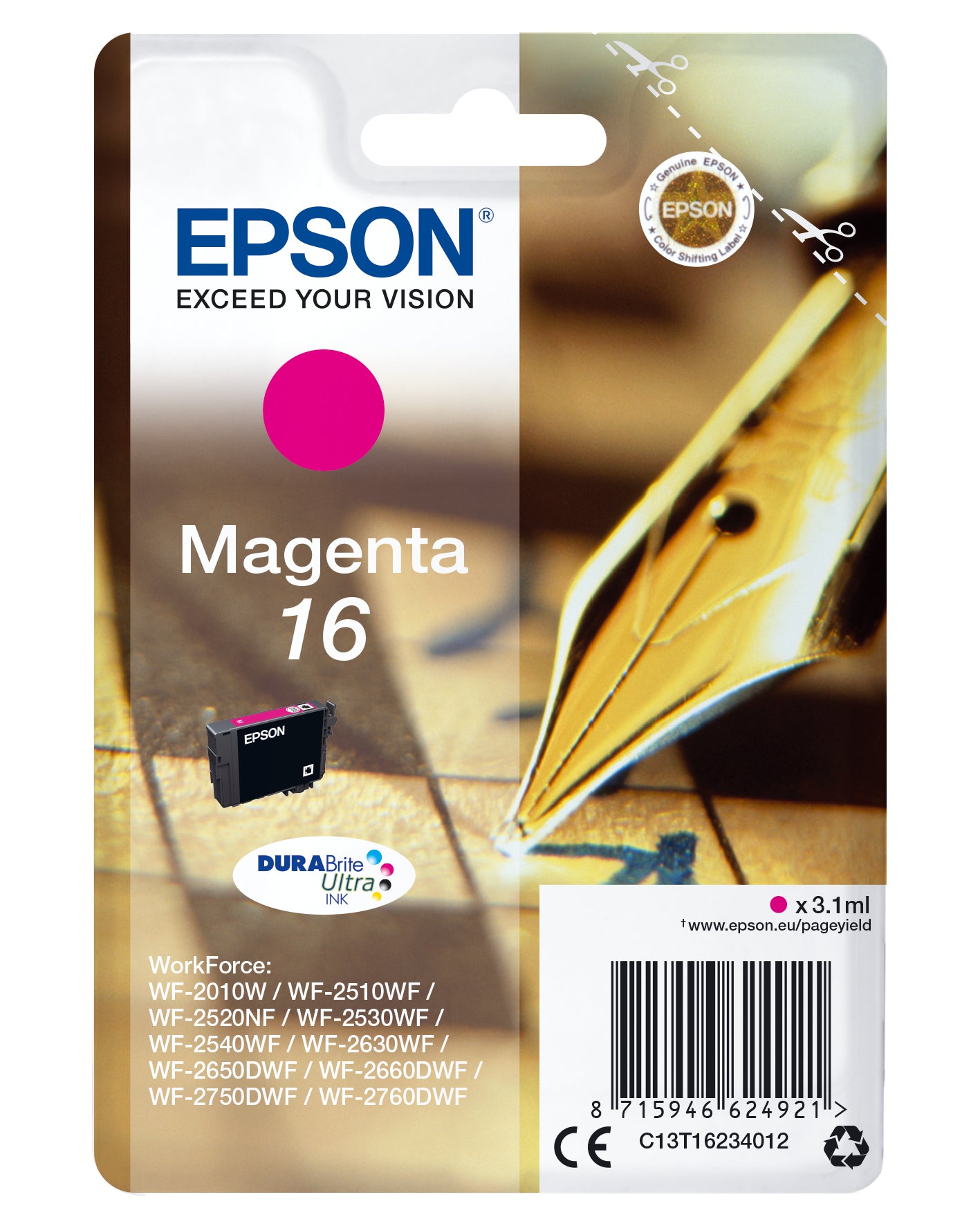 Cartouche d'Encre Compatible Epson C13T16234012 Magenta