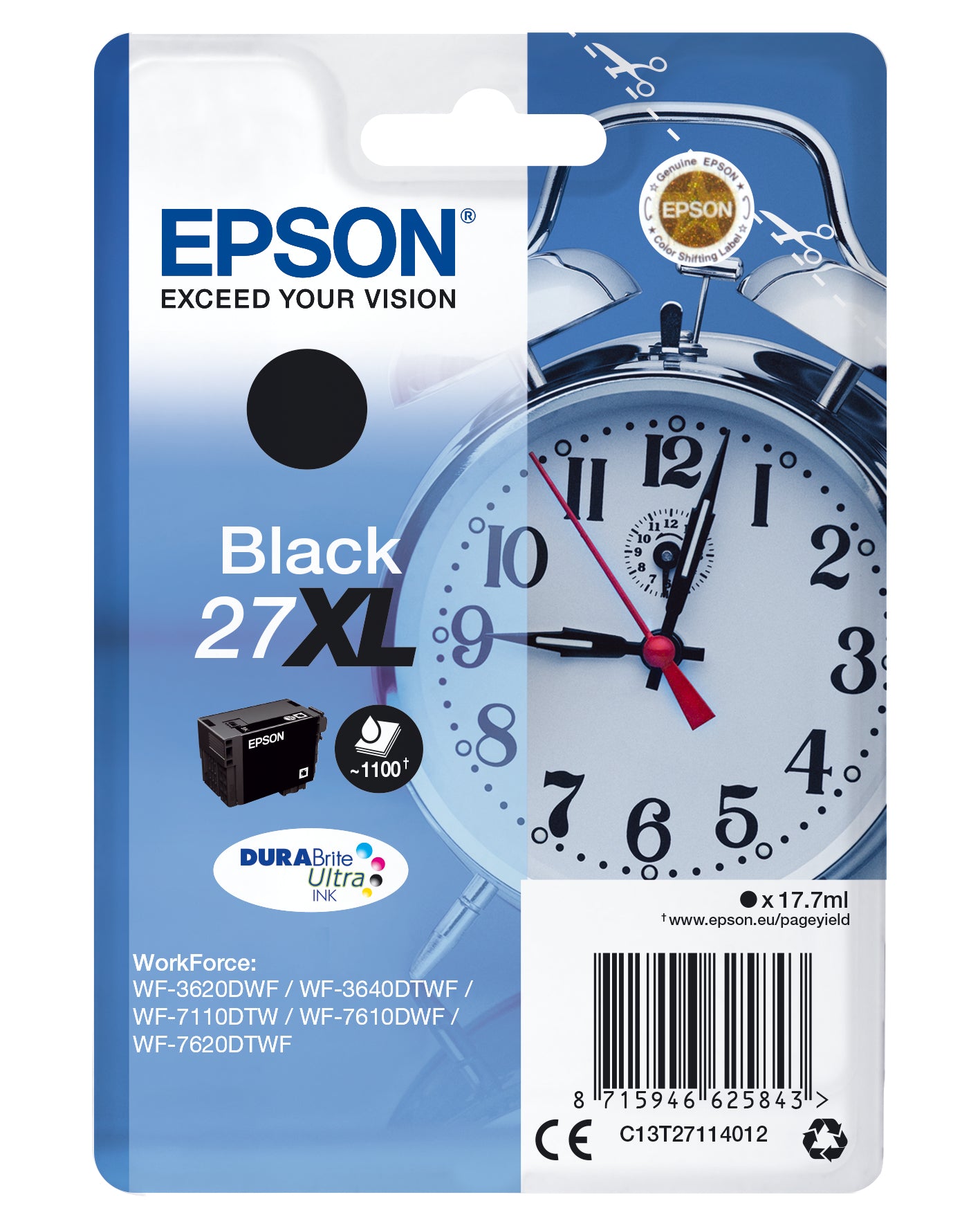 Cartouche d'encre Epson Reveil 27 XL (Noir)