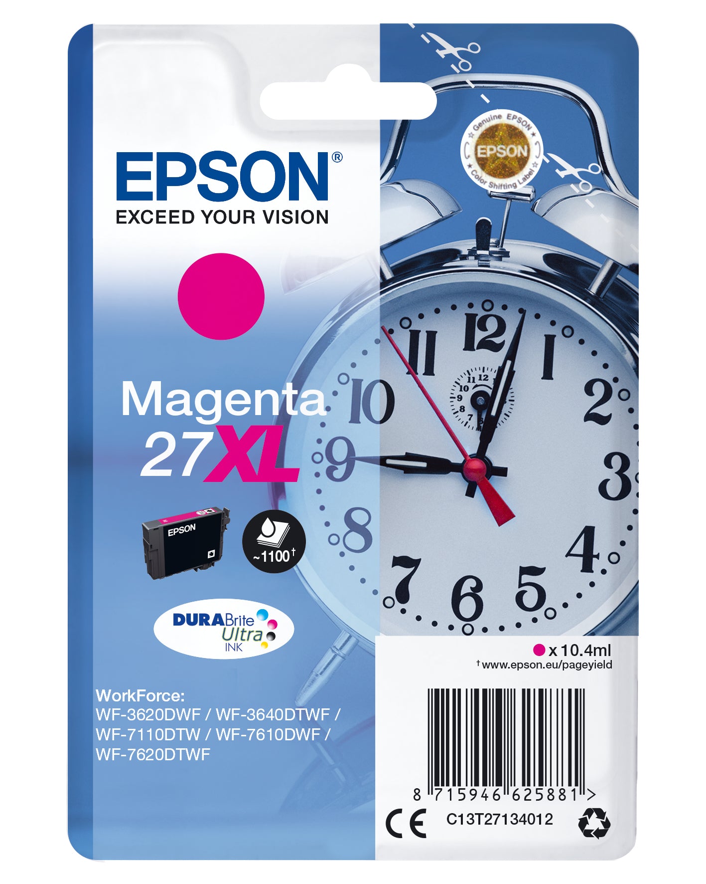 Cartouche d'encre originale Epson C13T27134022 Magenta
