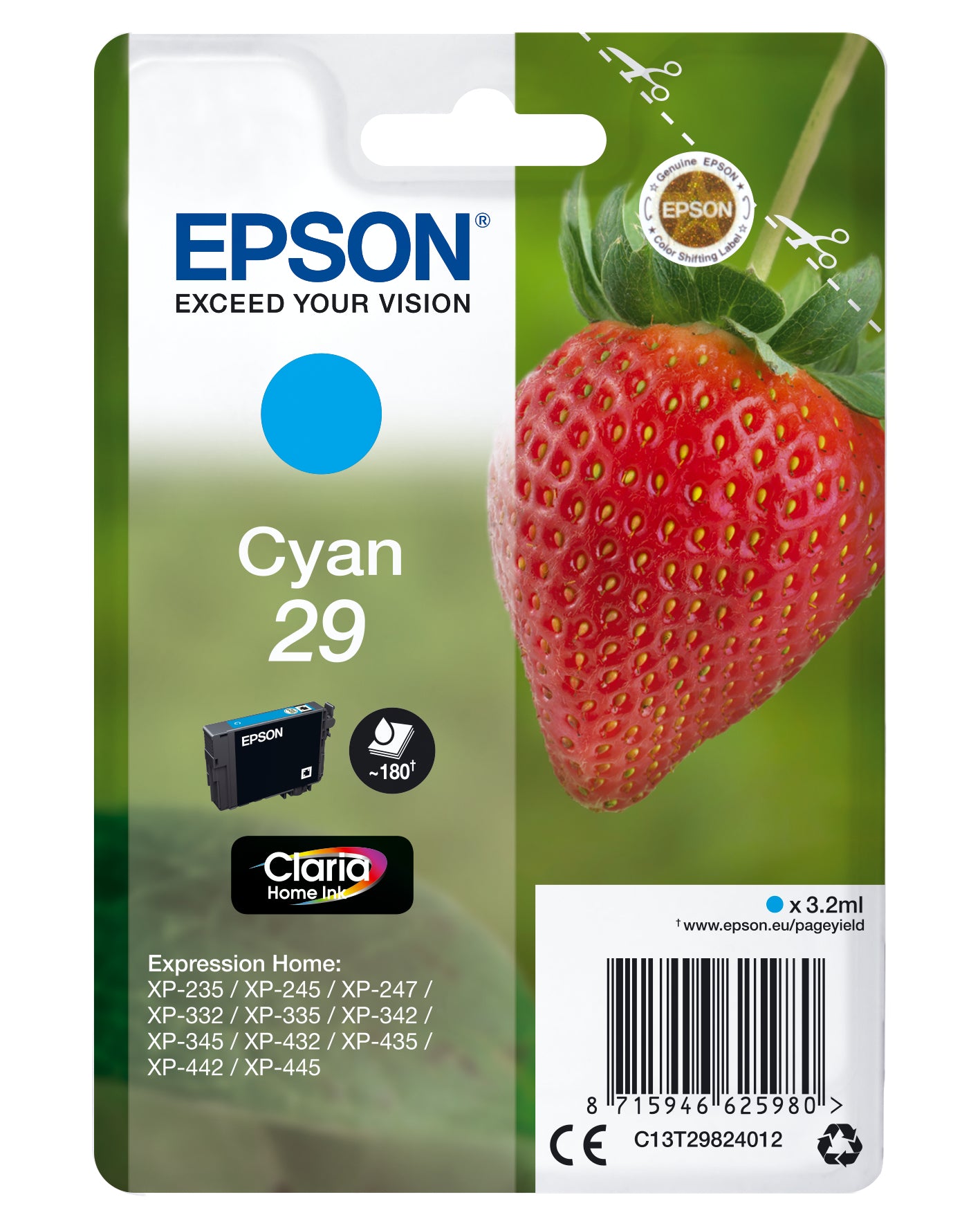 Cartouche d'encre originale Epson C13T29824012