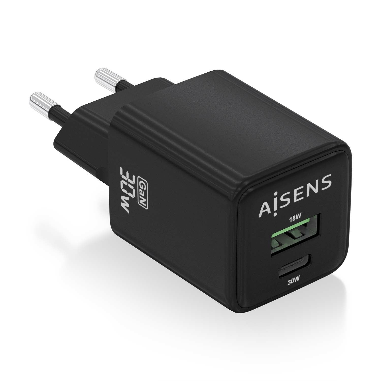 Chargeur mural Aisens ASCH-30W2P038-BK Noir 30 W (1 Unité)