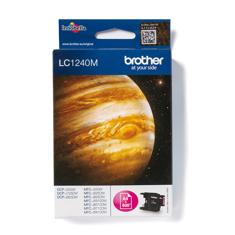Brother LC1240M - Magenta - original - cartouche d'encre - pour Brother DCP-J525, J725, J925, MFC-J430, J5910, J625, J6510, J6710, J6910, J825