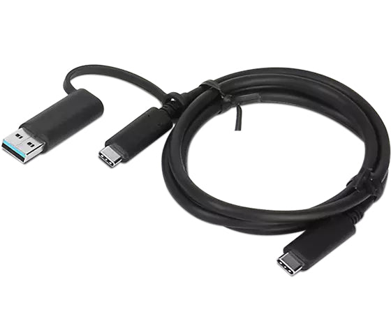 Lenovo - Câble USB - 24 pin USB-C (M) pour 24 pin USB-C (M) - 20 V - 5 A - 1 m - noir