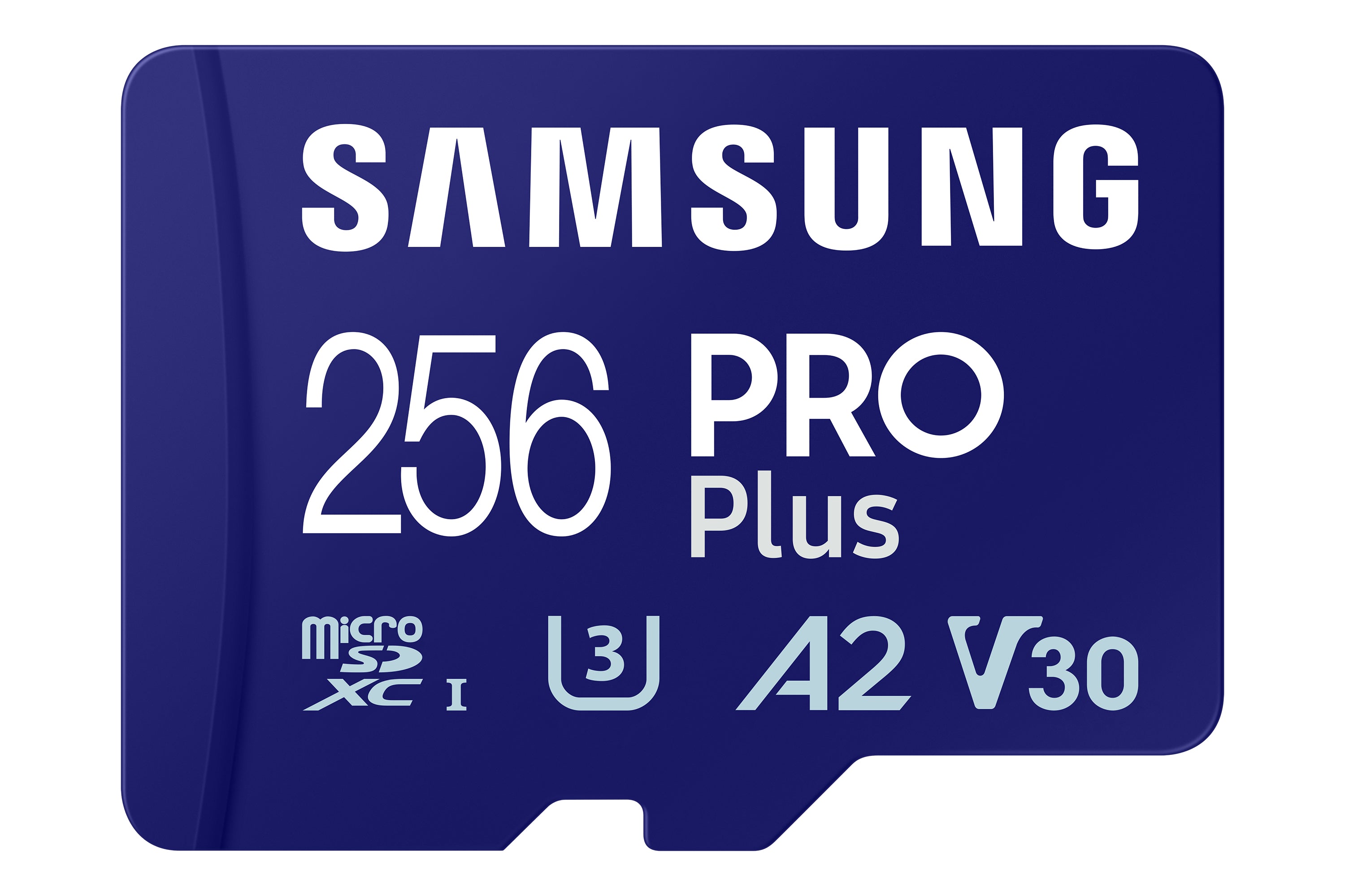 Samsung PRO Plus MB-MD256SA - Carte mémoire flash (adaptateur microSDXC vers SD inclus(e)) - 256 Go - A2 / Video Class V30 / UHS-I U3 - microSDXC UHS-I - bleu
