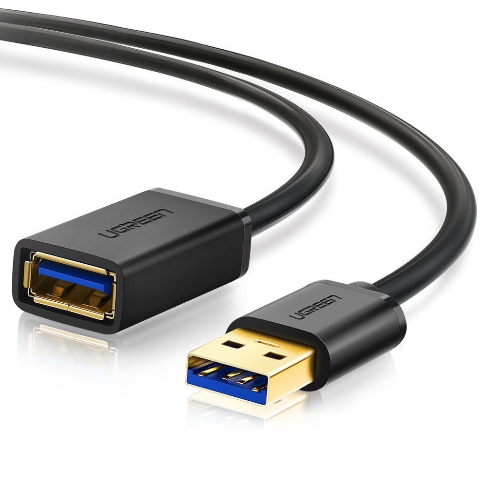 Câble USB-A vers USB-A/2m/Noir