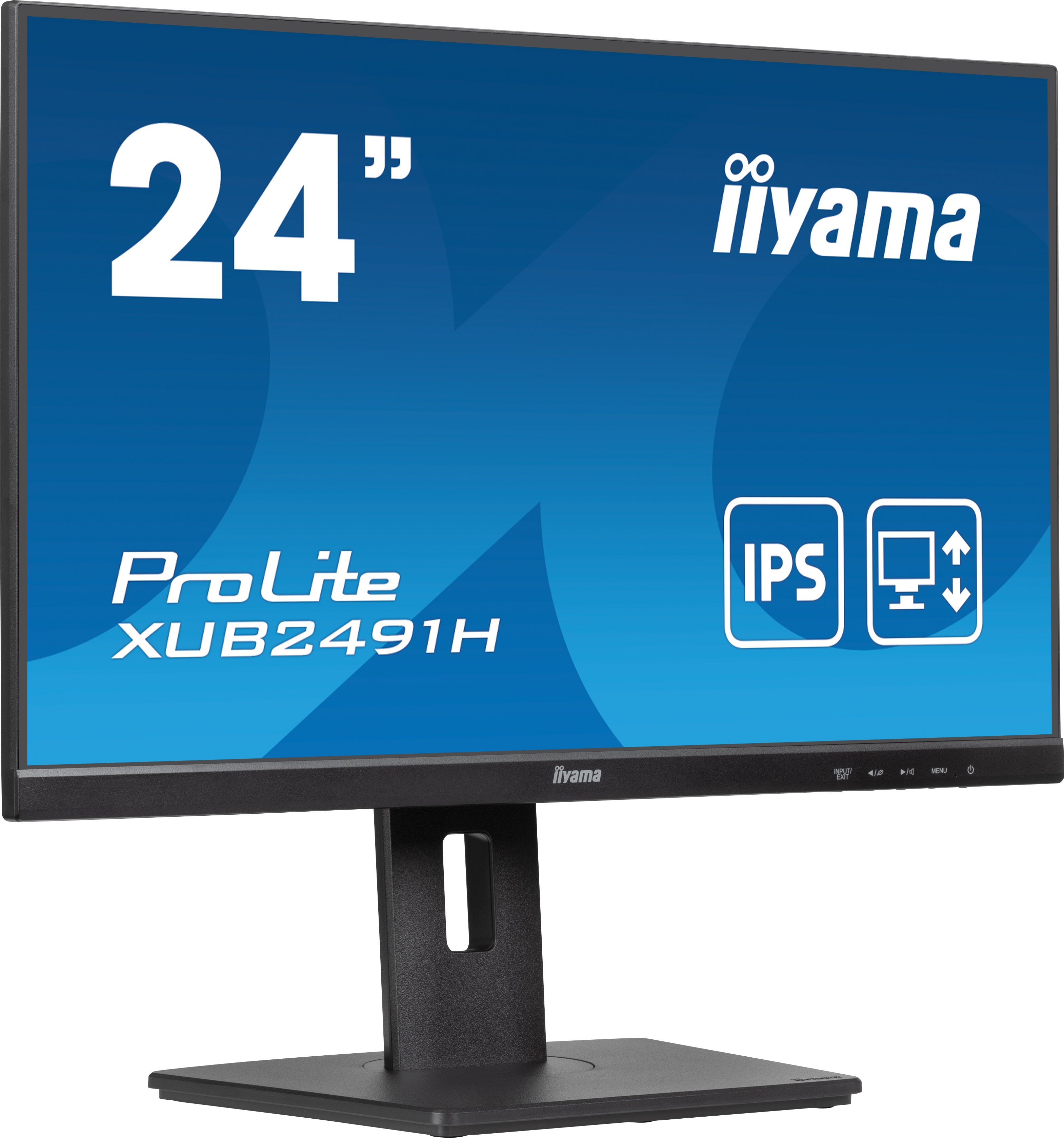 iiyama ProLite XUB2491H-B1 - Écran LED - 24" (23.8" visualisable) - 1920 x 1080 Full HD (1080p) @ 100 Hz - IPS - 300 cd/m² - 1300:1 - 0.5 ms - HDMI, DisplayPort - noir, mat