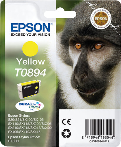 Cartouche d'encre Epson Singe T0894 (Jaune)