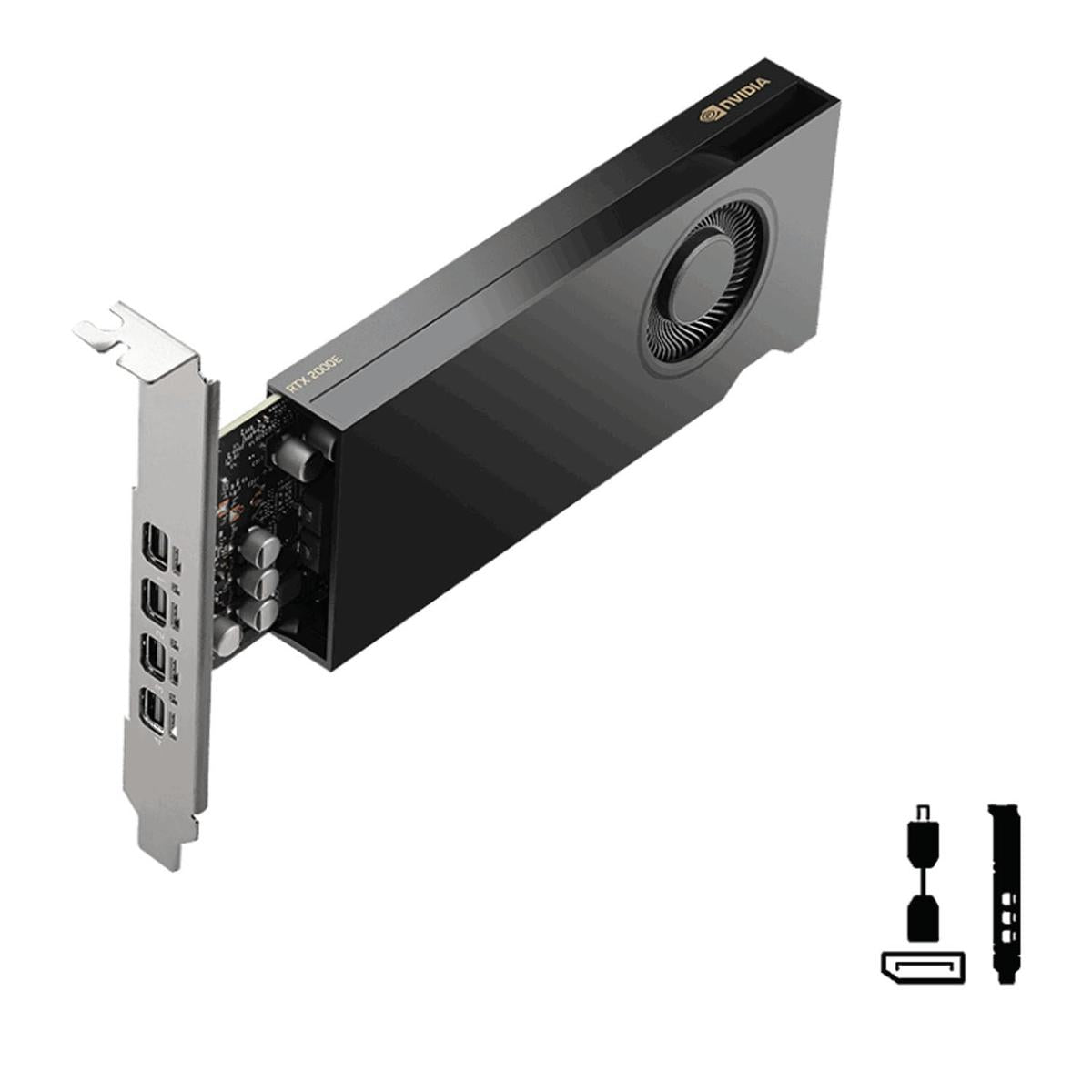 PNY NVIDIA Quadro RTX 2000E ADA LP 16GB GDDR6 PCIe 4.0 x8 SB-Version VCNRTX2000EADA-SB