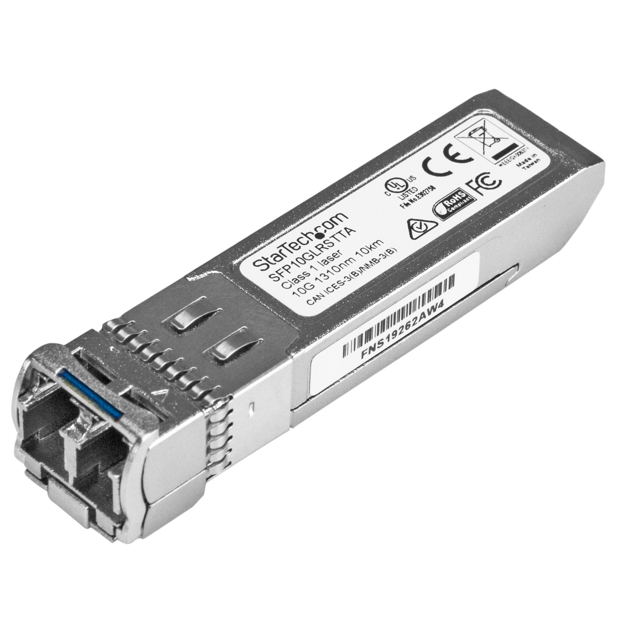 StarTech.com Module SFP+ GBIC compatible Cisco SFP-10G-LR - Transceiver Mini GBIC 10GBASE-LR - Module transmetteur SFP+ (équivalent à : Cisco SFP-10G-LR) - 10GbE - 10GBase-LR - mode unique LC - jusqu'à 10 km - 1310 nm - Conformité TAA