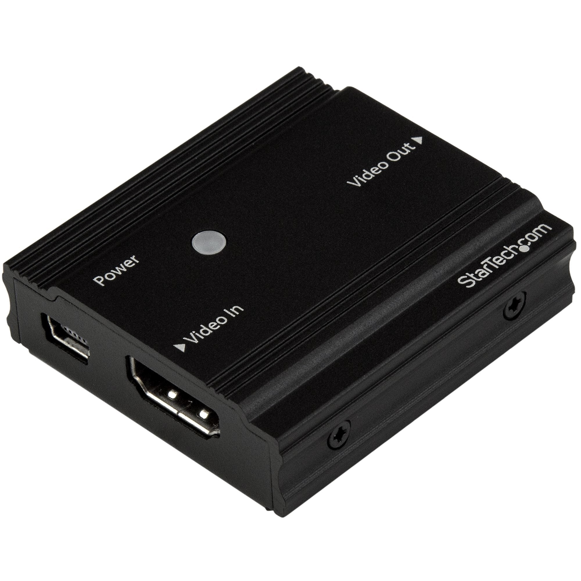 StarTech.com Amplificateur de signal HDMI - Extendeur HDMI - Booster HDMI - Répéteur de signal vidéo - 4K 60 Hz - Prolongateur audio/vidéo - HDMI - jusqu'à 35 m