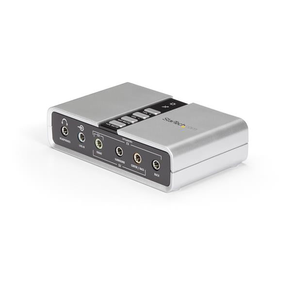 StarTech.com Adaptateur audio USB 7.1 avec audio numérique SPDIF - Carte son externe - USB (F) vers 2x Toslink (F) et 8x 3,5 mm (F) - Carte son - 48 kHz - 7.1 - USB 2.0 - pour P/N: MU15MMS, MU6MMS