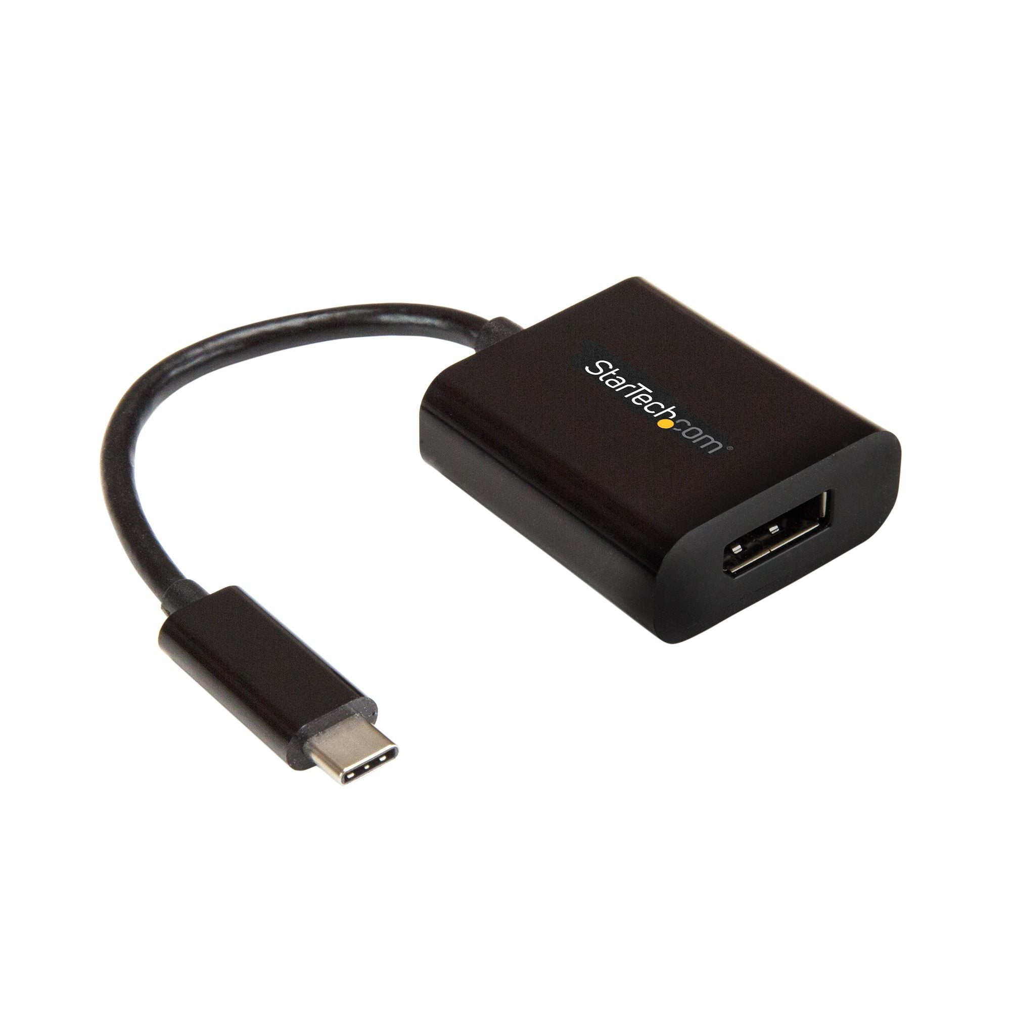StarTech.com Adaptateur vidéo USB Type-C vers DisplayPort - 4K 60 Hz - Adaptateur DisplayPort - 24 pin USB-C (M) pour DisplayPort (F) - Thunderbolt 3 / DisplayPort 1.4 - 14 cm - support 8K30Hz (7680 x 4320), support pour 4K60Hz - noir - pour P/N: BNDTB10G