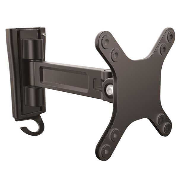 StarTech.com Bras d'écran à montage mural - Pivot simple - Support mural pour moniteur plat à fixation VESA jusqu'à 27" 15 kg - Bras réglable (support de fixation) - pour moniteur/écran plat - aluminium - noir - Taille d'écran : 13"-34"