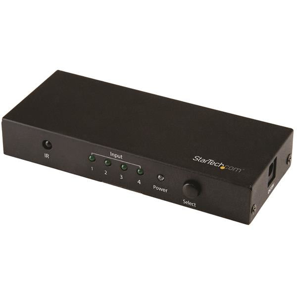 StarTech.com Switch HDMI - 4 ports - Commutateur HDMI 4x1 - Switch automatique - Ultra HD 4K 60 Hz (VS421HD20) - Commutateur vidéo/audio - 4 x HDMI - de bureau - pour P/N: SVA5H2NEUA
